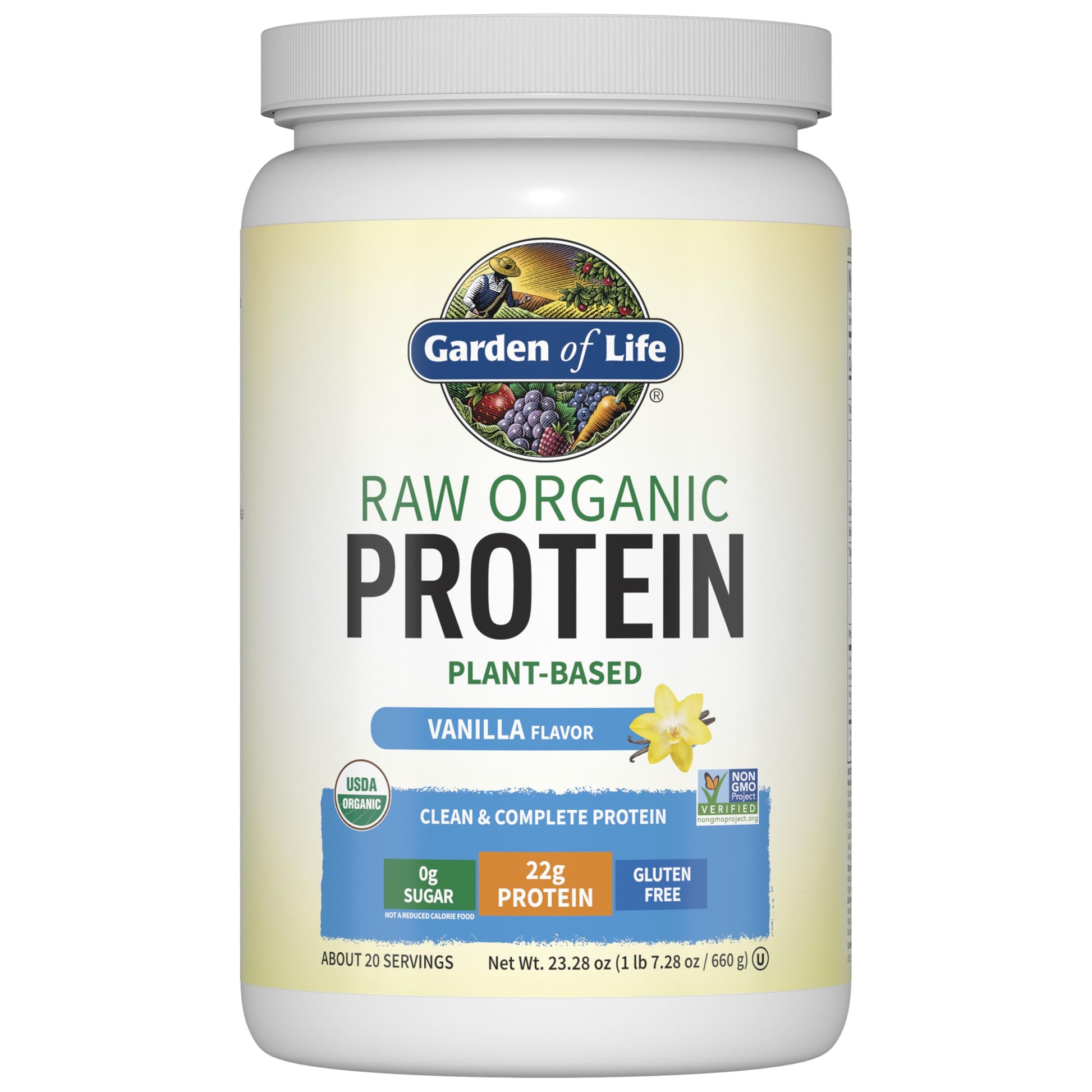 Garden Of Life Protein Powder, Vegan Protein Powder, Bcaa, Probiotics & Digestive Enzymes, Gluten & Lactose Free, Vanilla, 23.28 Ounce Garden of Life buy supplements canada