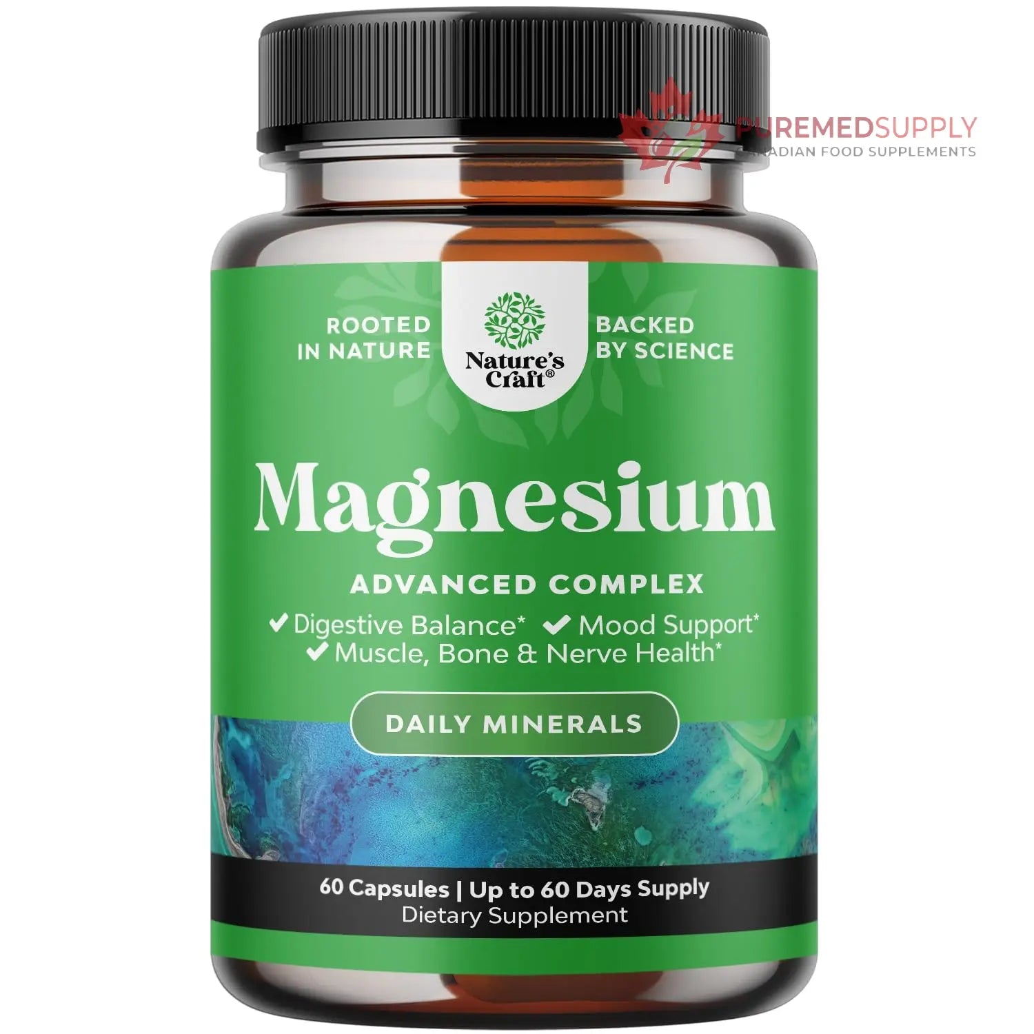 High Absorption Magnesium Complex Supplement - Magnesium Oxide 500mg with Citrate 500mg for Sleep and Mood Support - Pure Citrate per Serving for Muscle Stomach and Digestion - 60 Count Natures Craft buy supplements canada