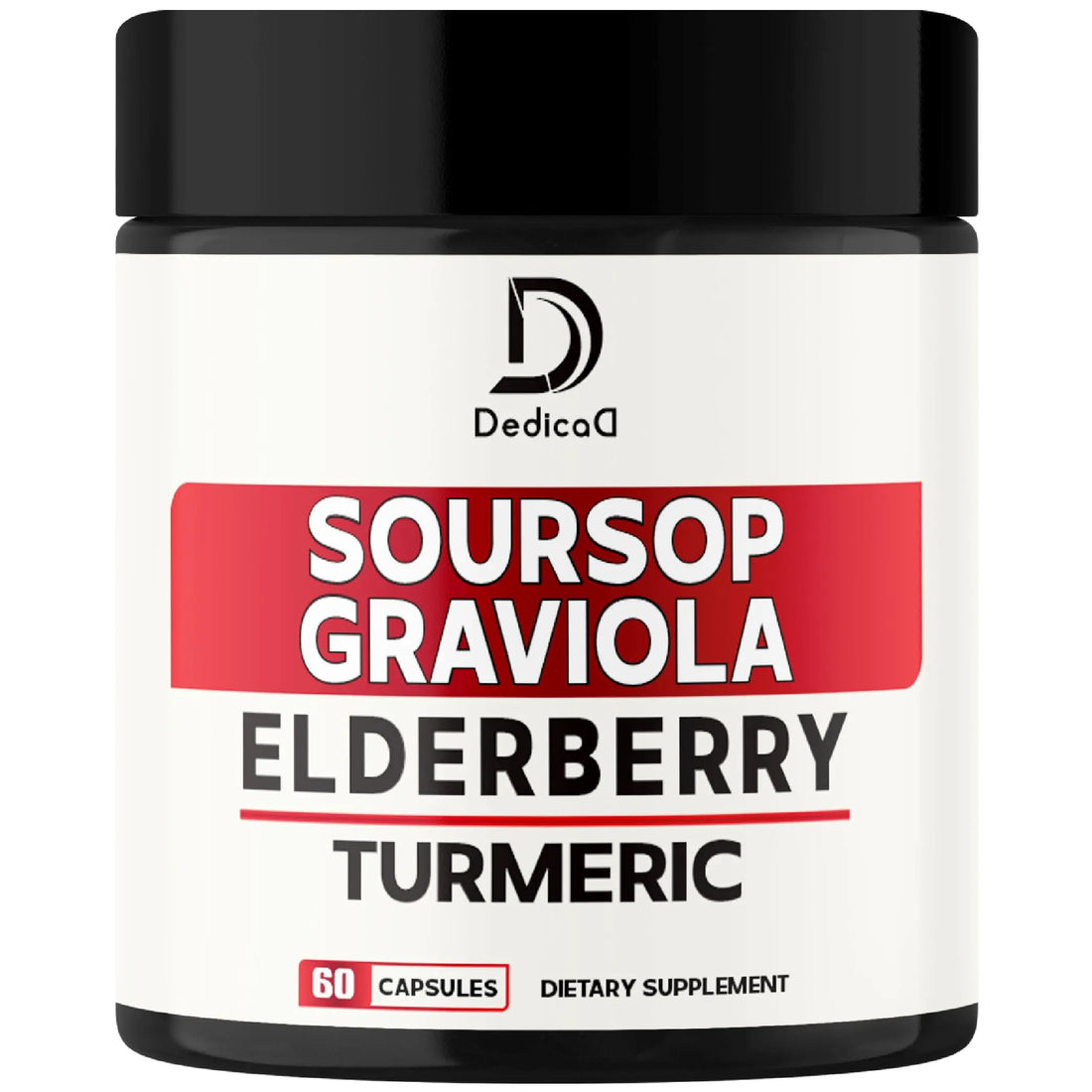 DEDICAD 11in1 Graviola Soursop Capsules - Blended with Elderberry, Turmeric, Ginger, Milk Thistle, Cranberry & More - Support Positive Mood, Immune System & Body Management DEDICAD buy supplements canada