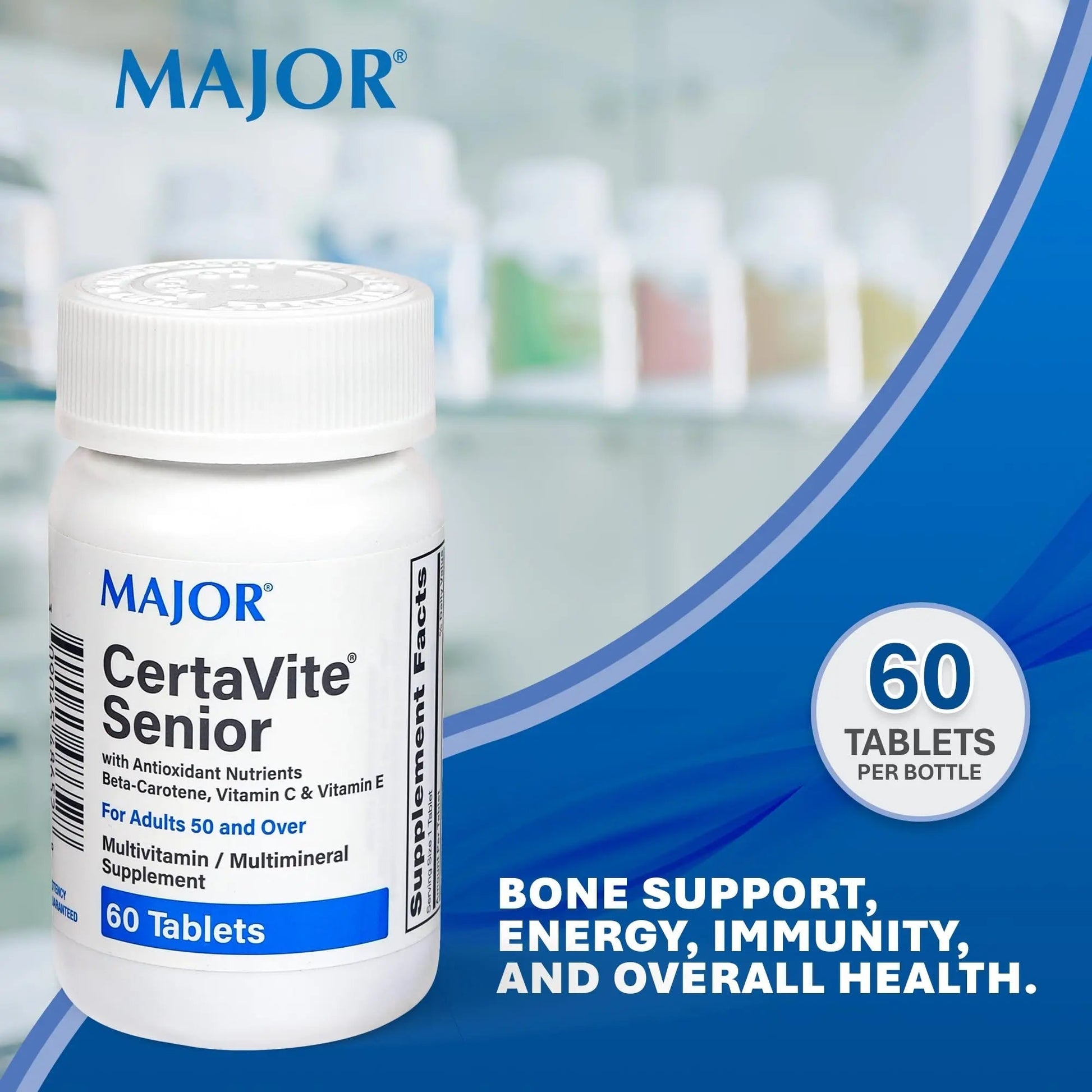 MAJOR CertaVite Senior Multivitamin with Antioxidants – Multivitamin for Women and Men with Beta-Carotene, Iron MAJOR buy supplements canada