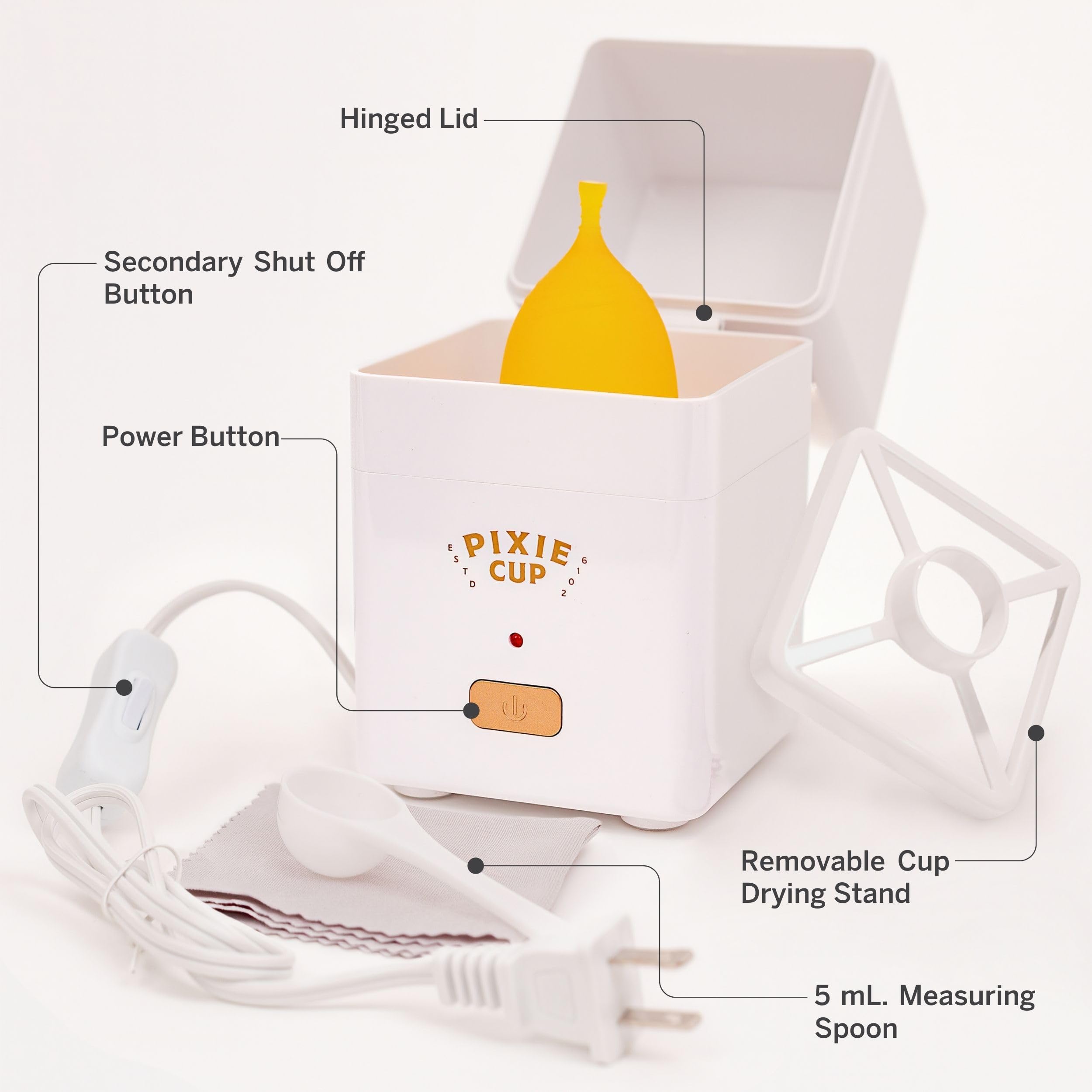 Pixie Menstrual Cup Steamer Sterilizer with A Small Period Cup - Ranked 1 for Most Comfortable Reusable Pixie Cup buy supplements canada