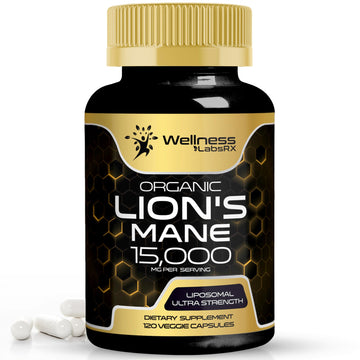 Lions Mane Supplement Capsules - 120 Count - Mushroom Supplement, Brain Supplements WELLNESS LABSRX buy supplements canada