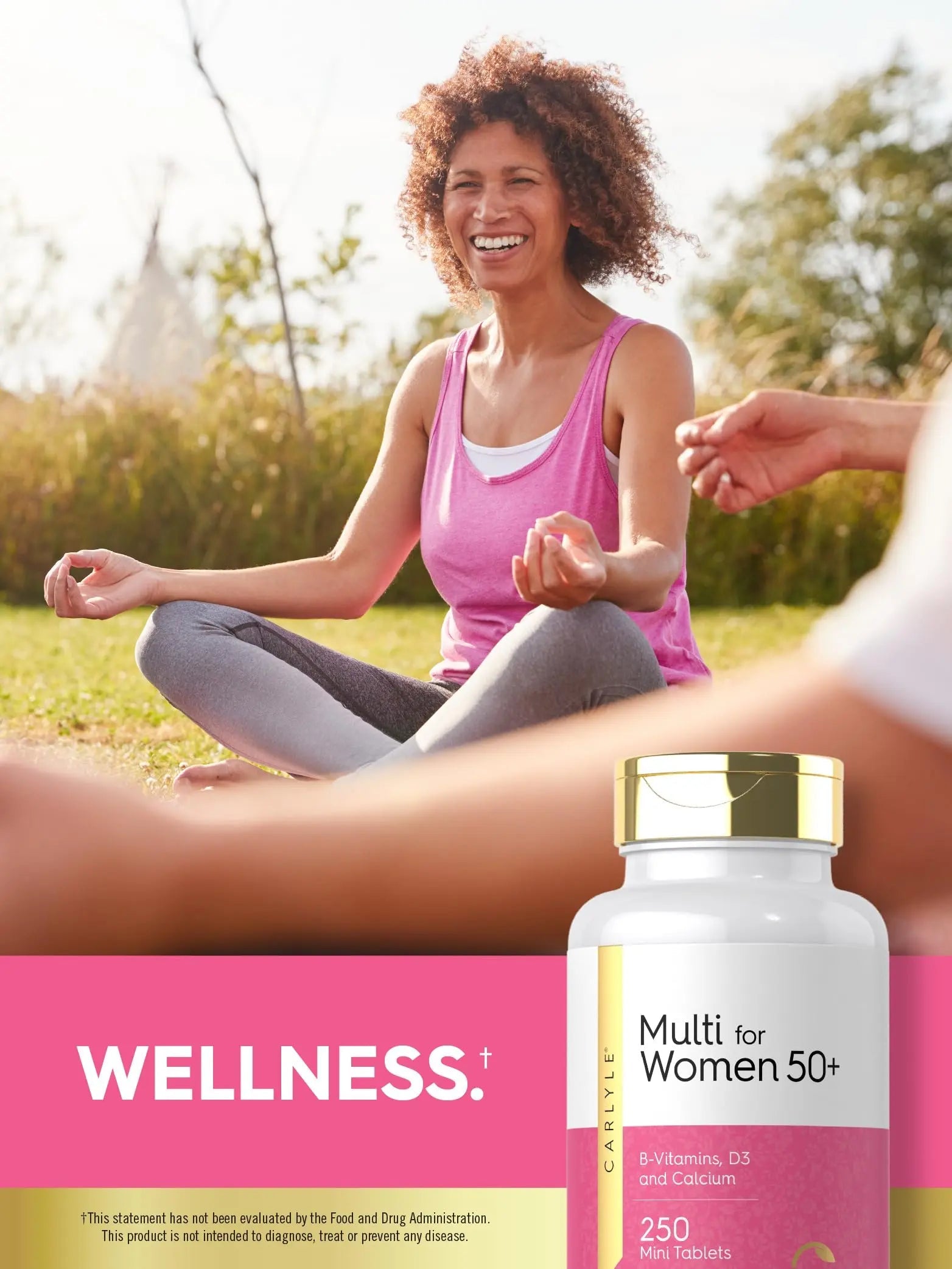 Carlyle Multivitamin for Women 50 Plus | 250 Mini Tablets | Iron Free Supplement | Vitamins A, B12, C, D3, Folate (as Folic Acid) and Calcium | Carlyle buy supplements canada