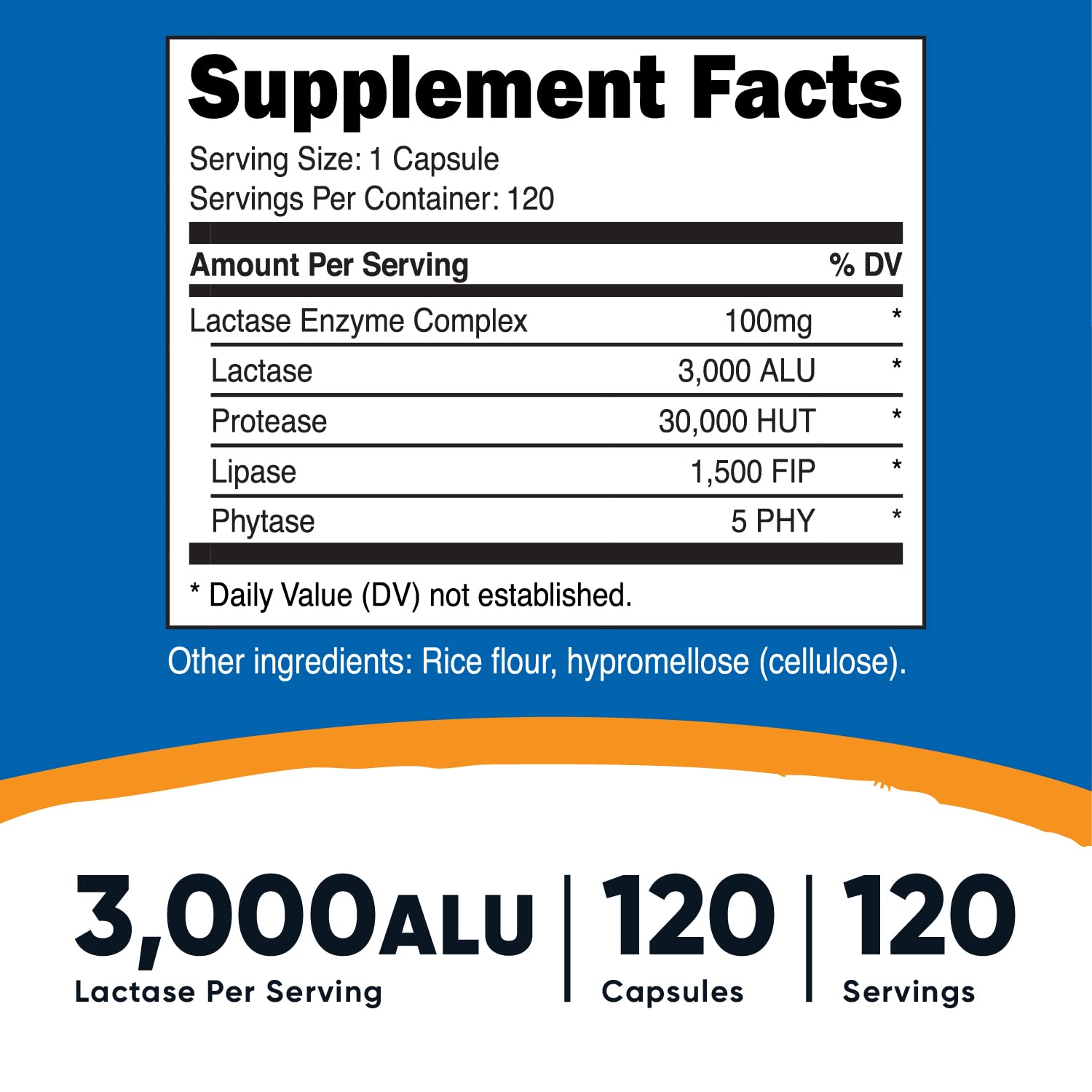 Nutricost Lactase Enzyme Complex 3,000 FCC ALU, 120 Veggie Capsules - Non-GMO Nutricost buy supplements canada