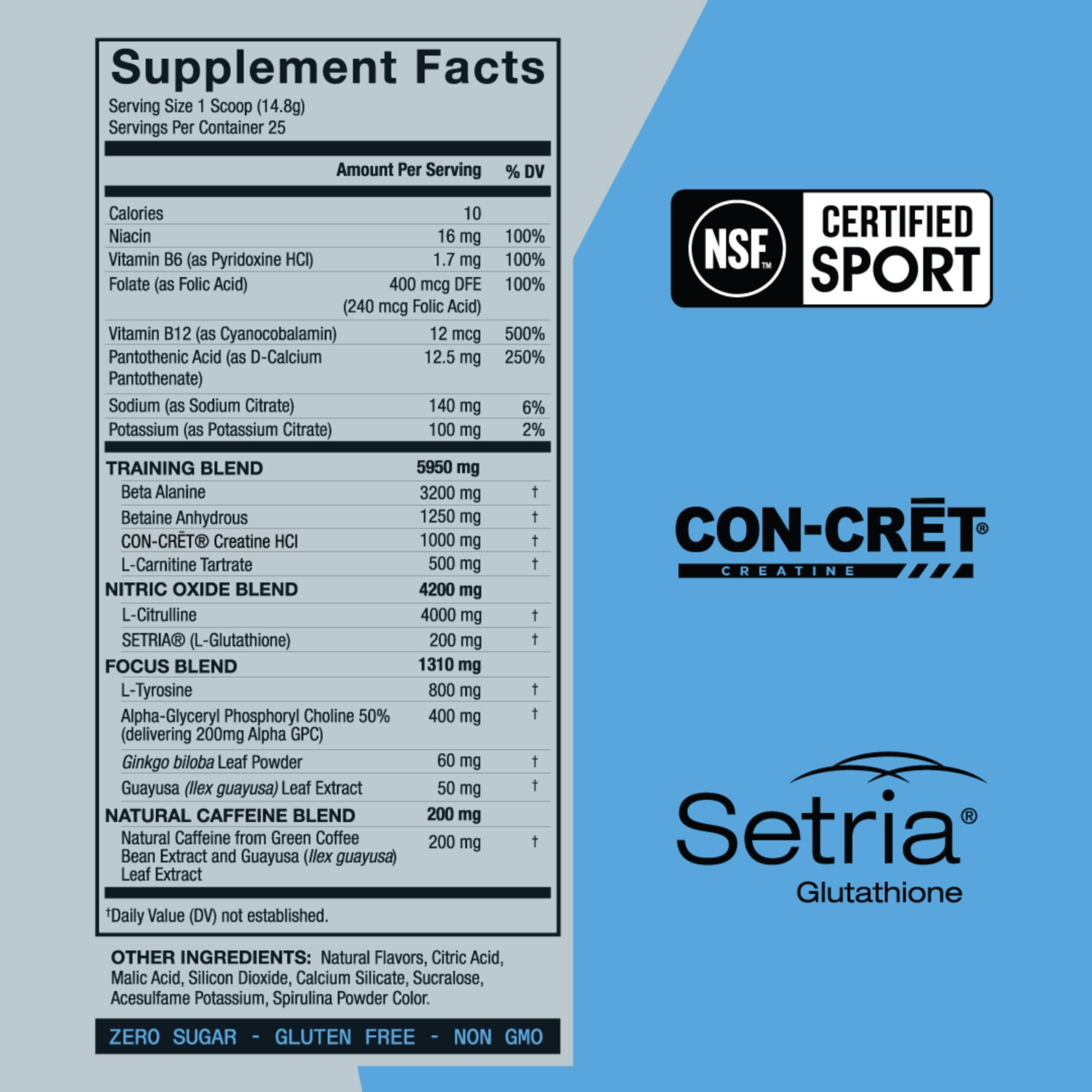 ZOA+ Pre Workout Powder, Fruit Punch - NSF Certified for Sport with Zero Sugar, Electrolytes ZOA buy supplements canada