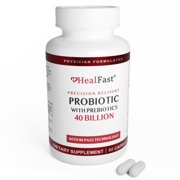 HealFast Physician Formulated Probiotic Supplement - 40 Billion CFU - Live Prebiotics and Probiotics for Men and Women - Probiotics for Gut Health - Non-GMO and Vegan - 30 Day Supply HealFast buy supplements canada