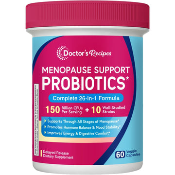 Doctor's Recipes Menopause Probiotic Supplements for Women, Black Cohosh for Menopause Hot Flashes, Probiotics with Ashwagandha, Dong Quai, Supports Energy, 60 Capsules Doctor's Recipes buy supplements canada