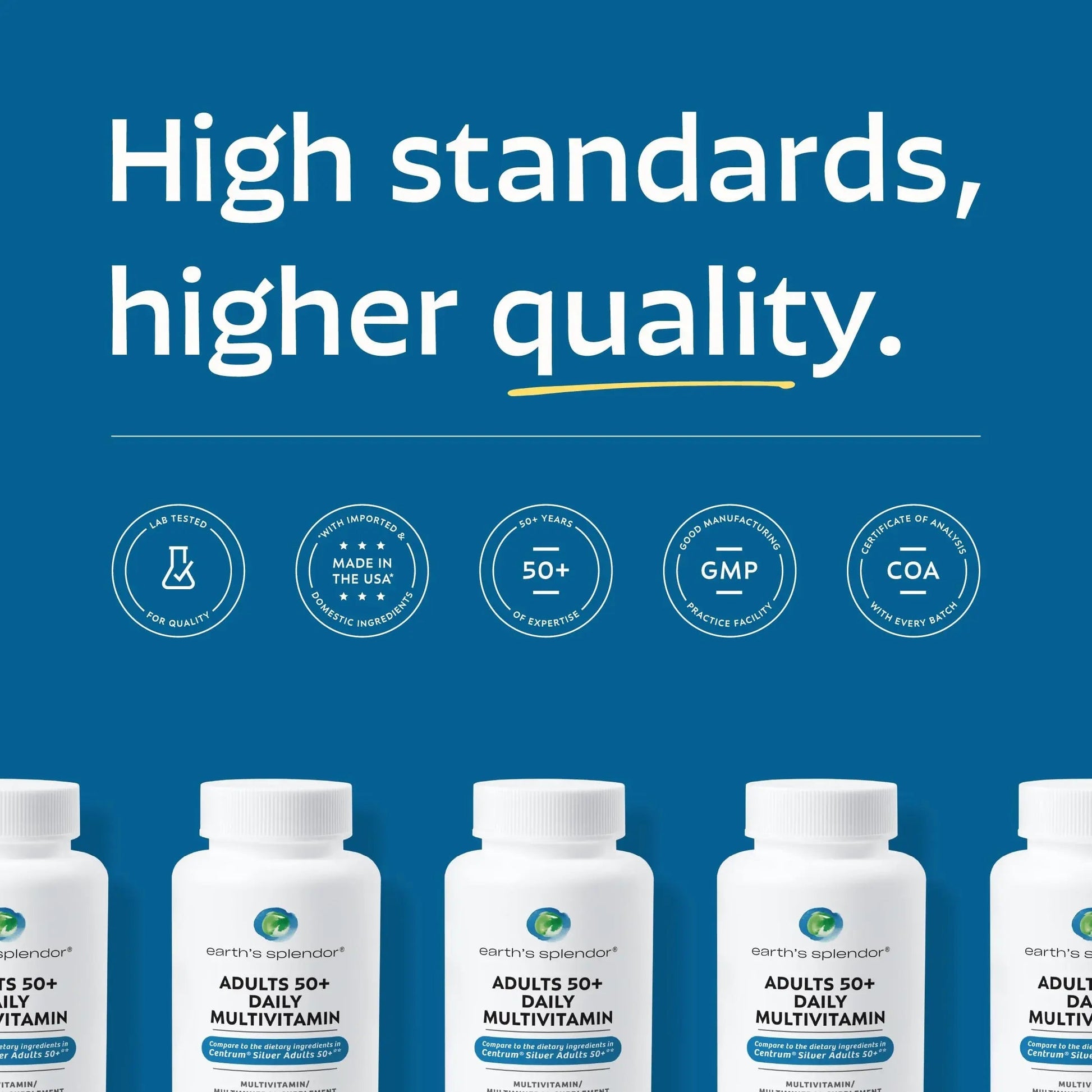 Earth's Splendor Adults 50+ Daily Vitamin- Overall Wellness Support, Daily Nutrients, 120 Day Supply Earth's Splendor buy supplements canada