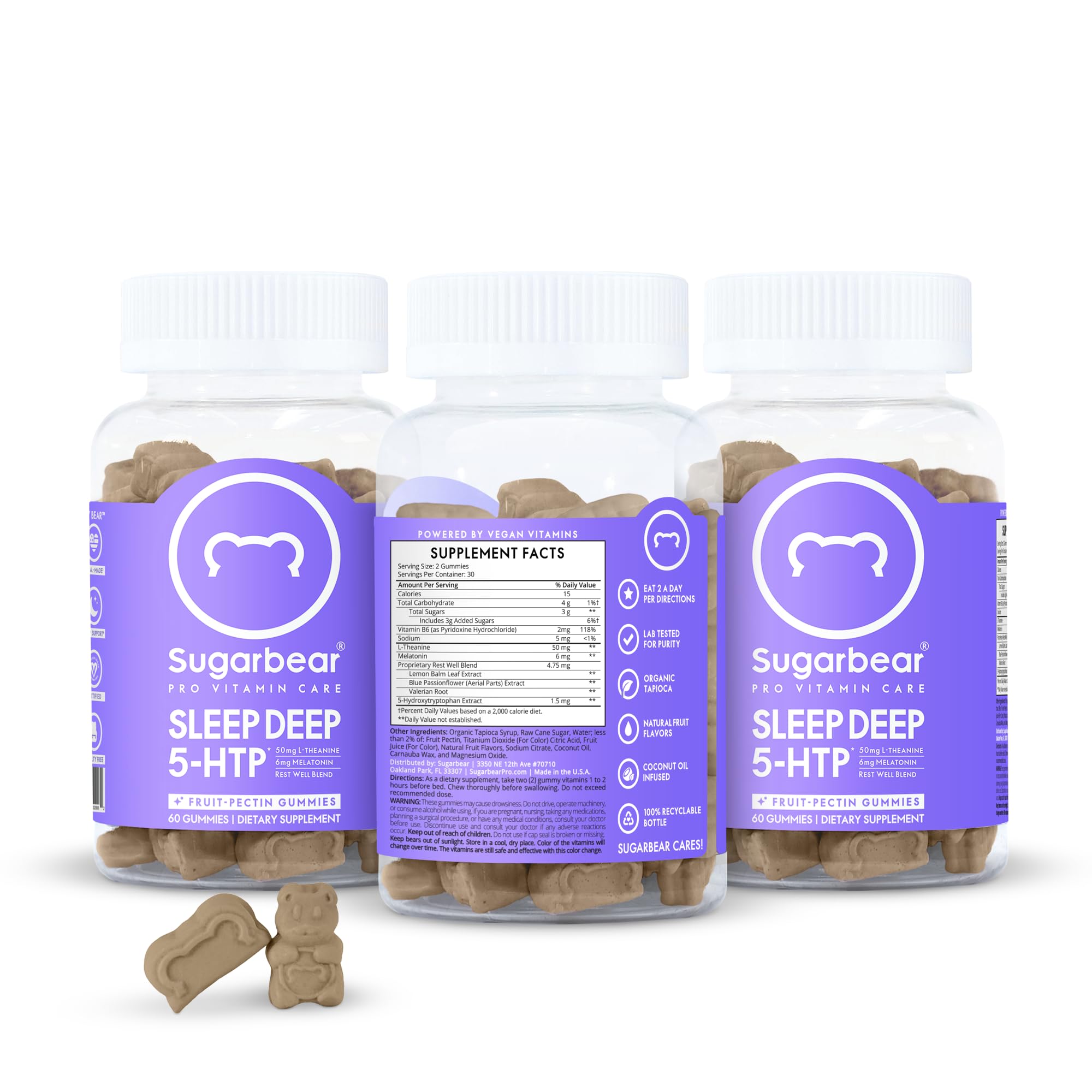Sugarbear Sleep Aid Gummies for Adults with Melatonin 6mg, Magnesium SugarBearHair buy supplements canada