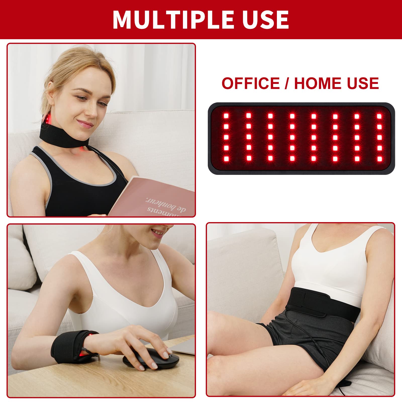 Replacement Red Light Therapy Patch, Infrared Light Therapy for Body Neck Wrist Red Therapy Belt EnjoYield buy supplements canada