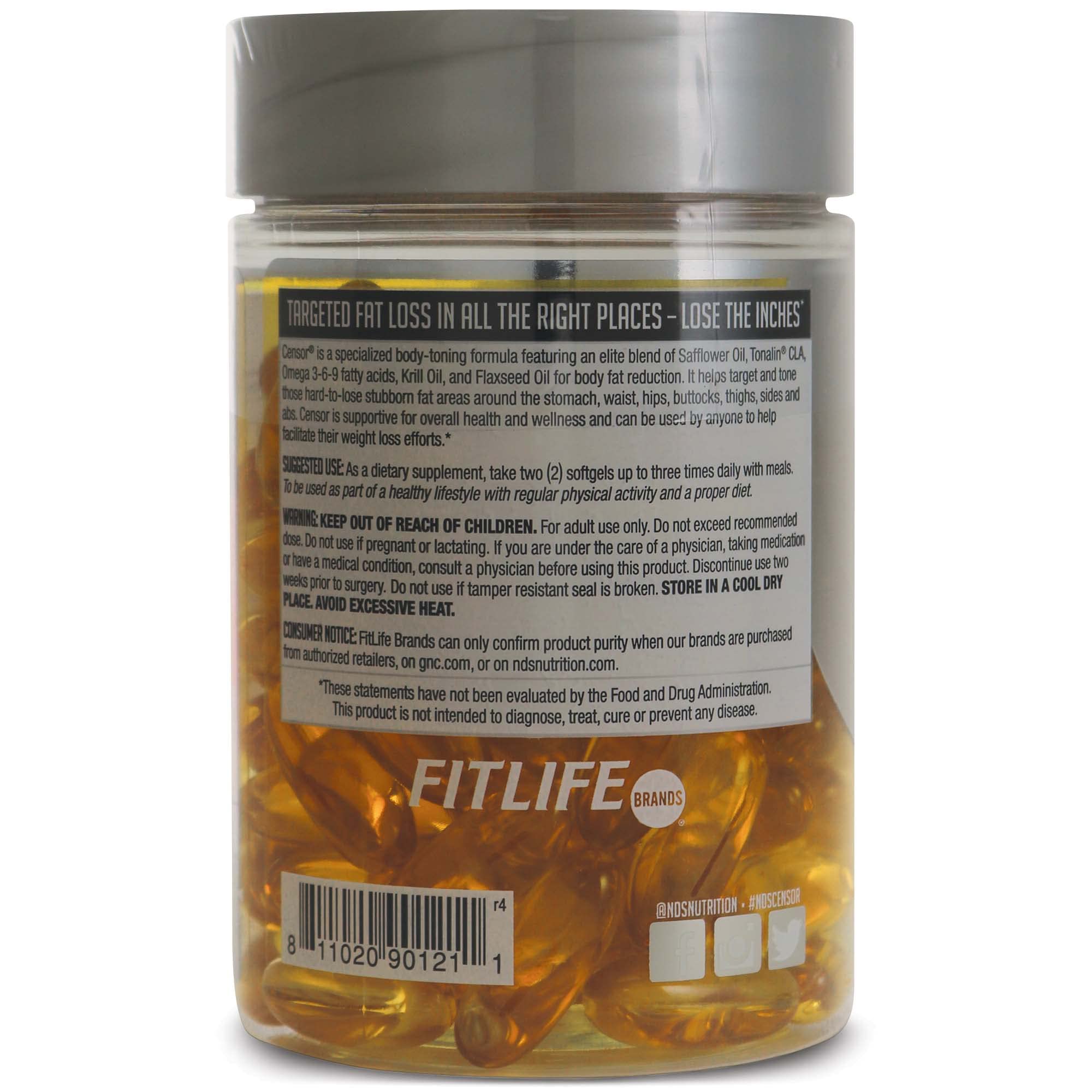 Censor NDS Nutrition Fat Loss and Body Toner with CLA, Fish Oil, Safflower and Omega 3-6-9 Blend Censor buy supplements canada