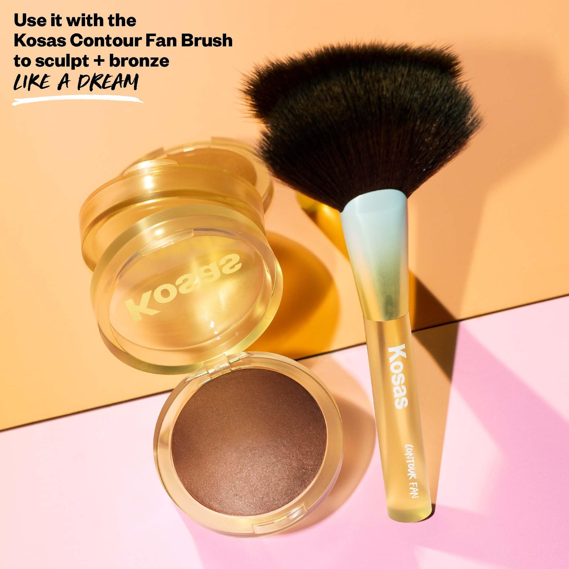 Kosas Sun Show Glowy Warmth Baked Bronzer - Contouring Powder for Cheekbones, Nose & Jawline - Enriched with Concentrated Fatty Acids - Talc-Free, Vegan & Hypoallergenic - Escape Kosas buy supplements canada