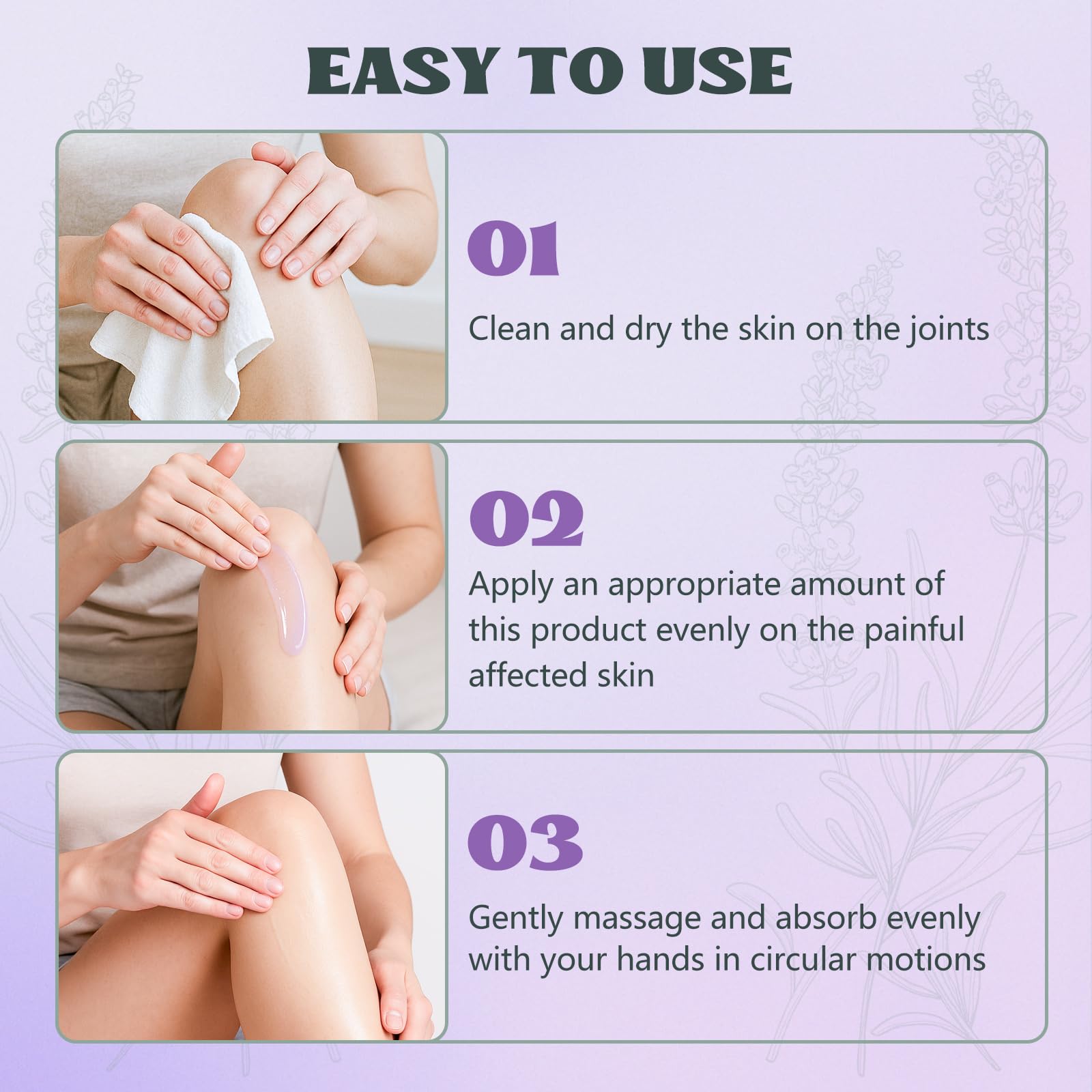 Soothing Massage Gel (100g) - Joint Relief Purple Gel, Natural Ingredients Soothing Relief Cream, Fast-Absorbing Jointgel Cream for Soothing Joint, Shoulder, Knee, Back, Lumbar & Muscle Stiffness Vereclue buy supplements canada