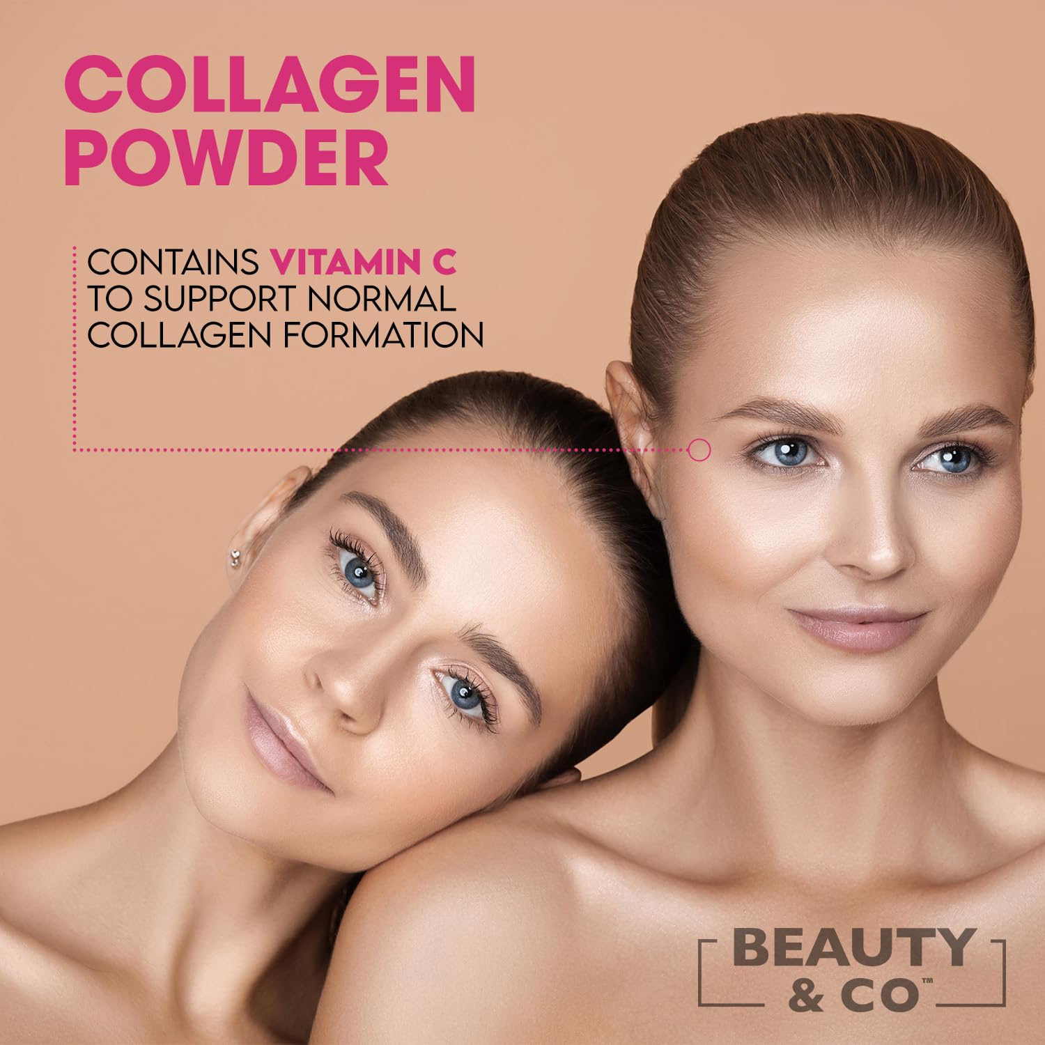 Collagen 2500mg Powder Supplement Boosted with Vitamin C and Hyaluronic Acid (Bovine) Beauty & Co buy supplements canada