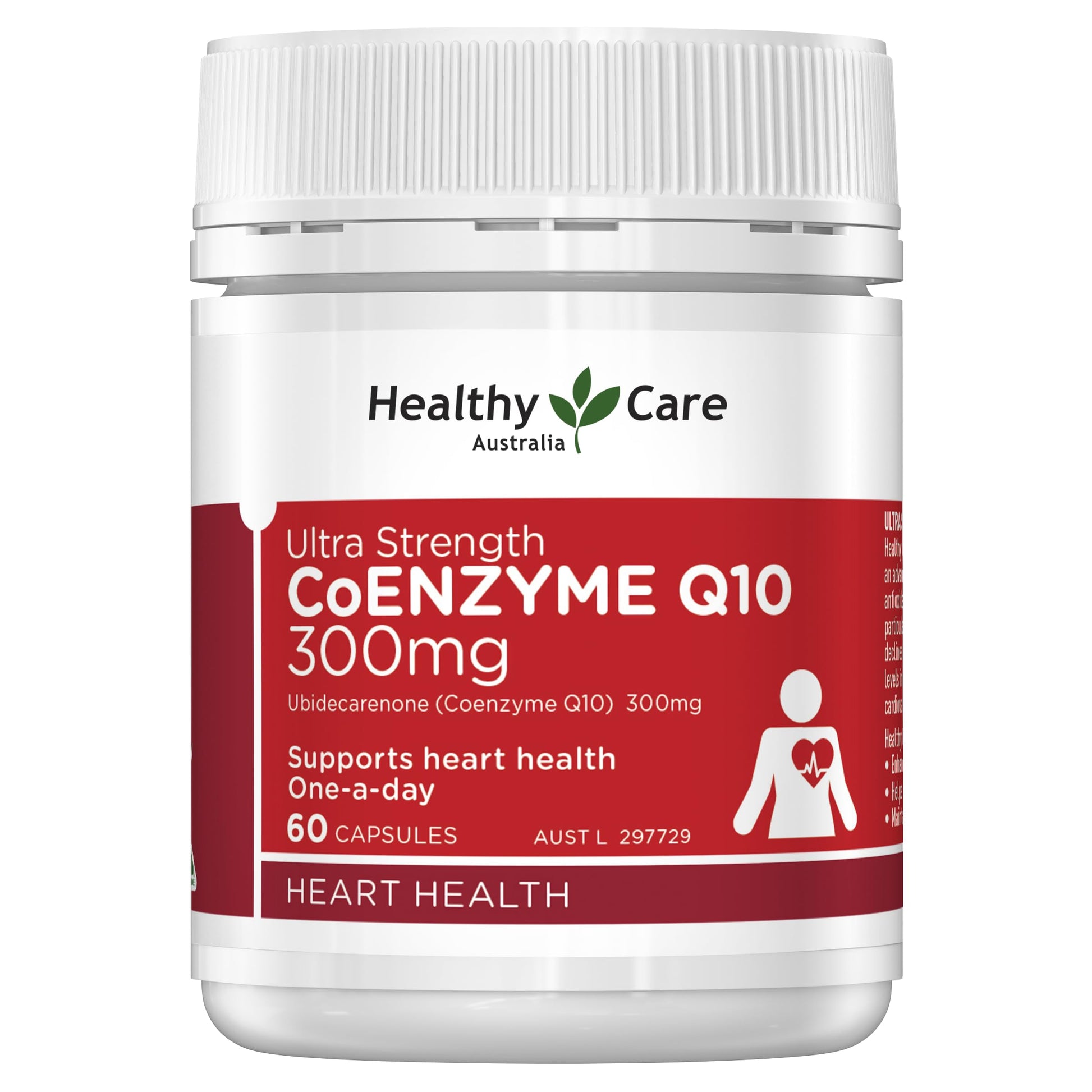 Healthy Care Ultra Strength 300mg Co Enzyme Q10 Capsules, Red, 60 Count | Supports Healthy Care buy supplements canada