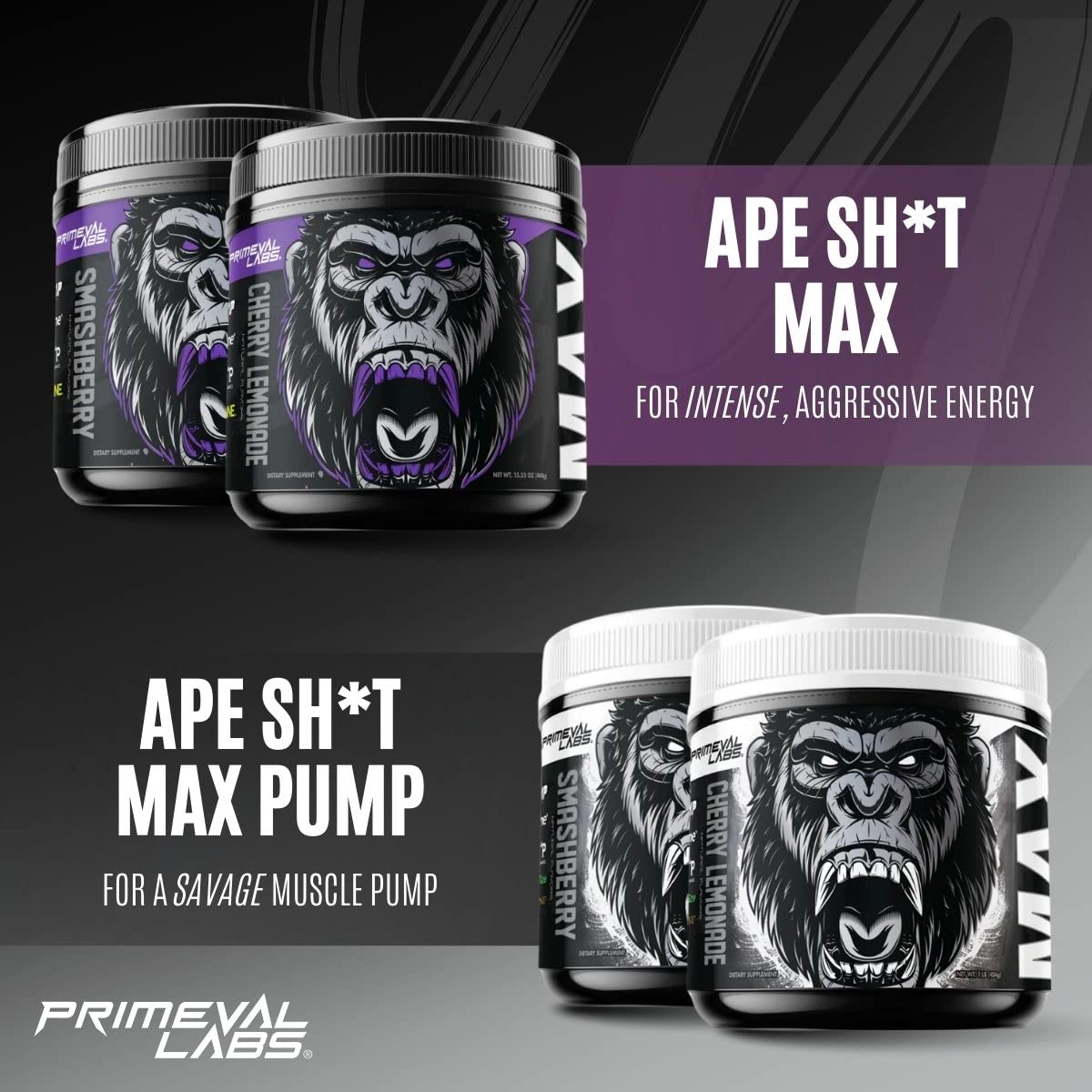 Primeval Labs ApeSh*t Max Pump Premium Pre-Workout | Muscle Pump & Vascularity Primeval Labs buy supplements canada