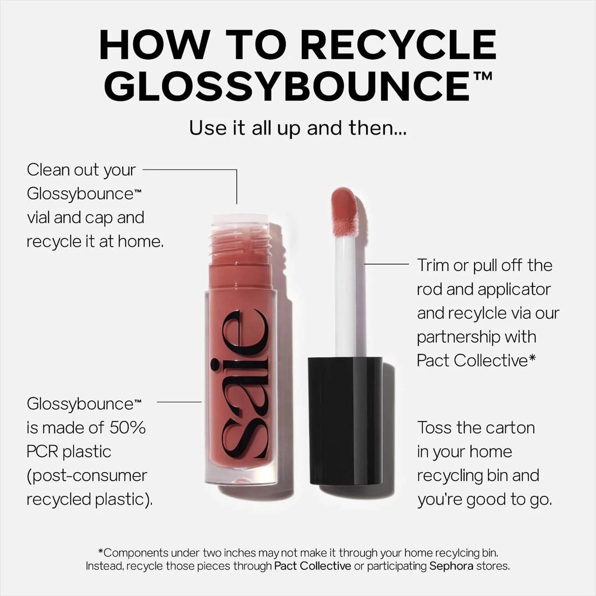 Saie Glossybounce High-Shine Hydrating Lip Gloss Oil - Sheer Tinted Lip Oil with Hyaluronic Acid + Jojoba Oil for Long-Lasting Moisture (.17 oz) (Disco + Bounce) Saie buy supplements canada