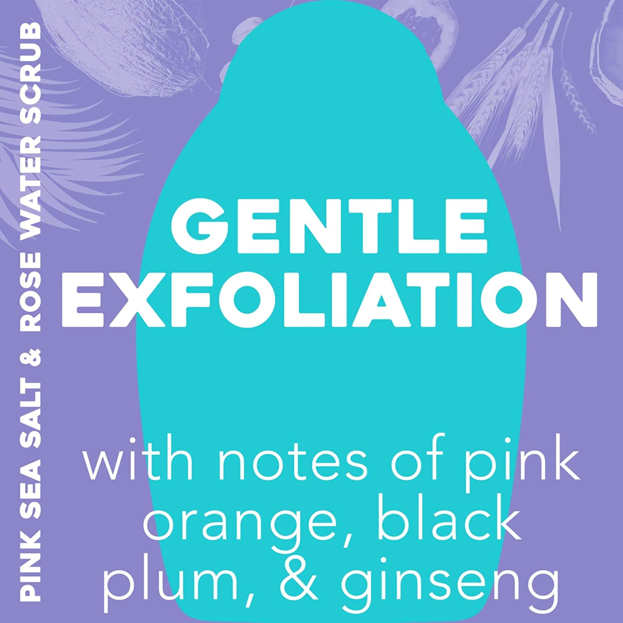 OGX Sensitive + Rose Water & Pink Sea Salt Exfoliating Body Scrub + Rose Quartz, Gentle Exfoliating Daily Body Wash Softens Skin OGX buy supplements canada