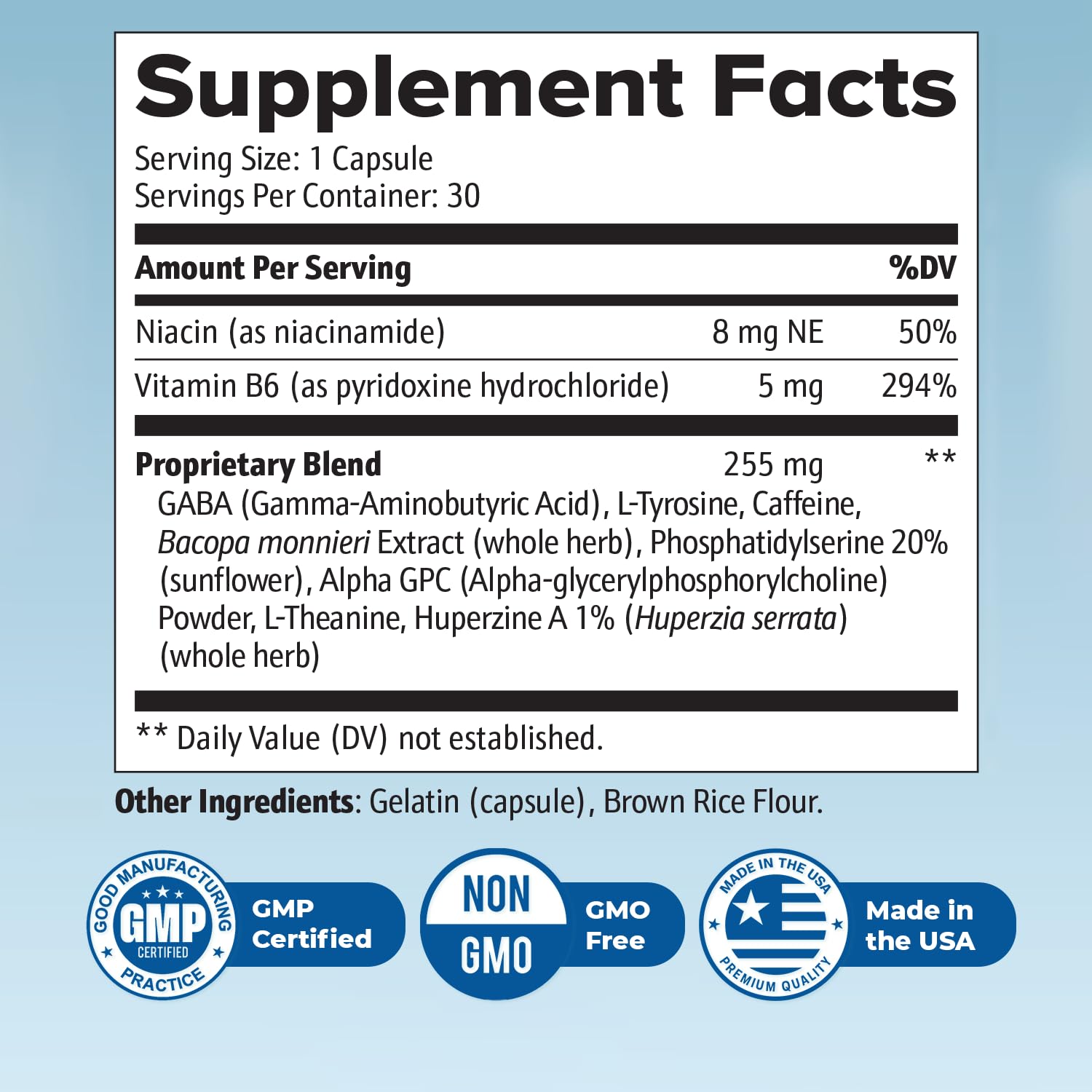 Neuro Sharp – Natural Formula with Bacopa Monnieri, Ginkgo Biloba & Huperzine-A – Made in the USA, Non-GMO, 30 Capsules, 3 Month Supply Nature’s NutriWave buy supplements canada