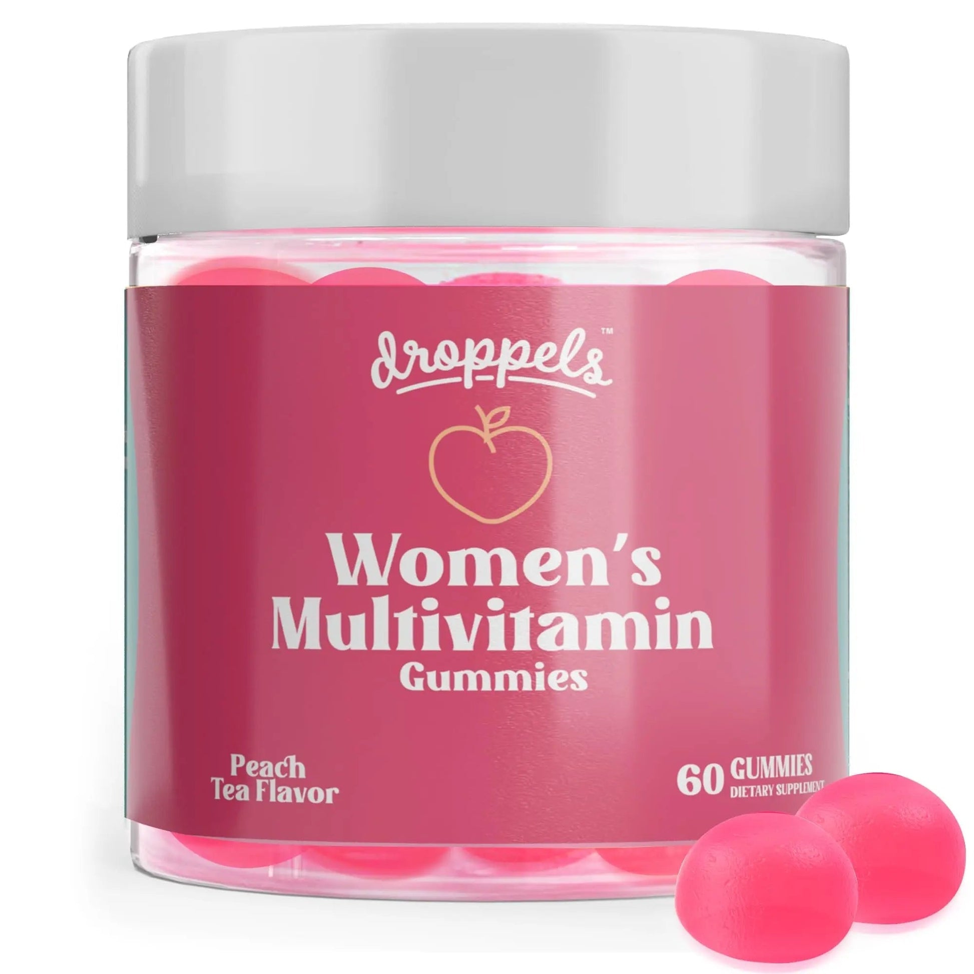 Droppels Women's Multivitamin Gummies with Folic Acid, Vitamins A, D, C, E, K, B6, B12, Biotin & More | Vegan, Non-GMO & Pectin-Based Daily Vitamins for Women | Droppels buy supplements canada