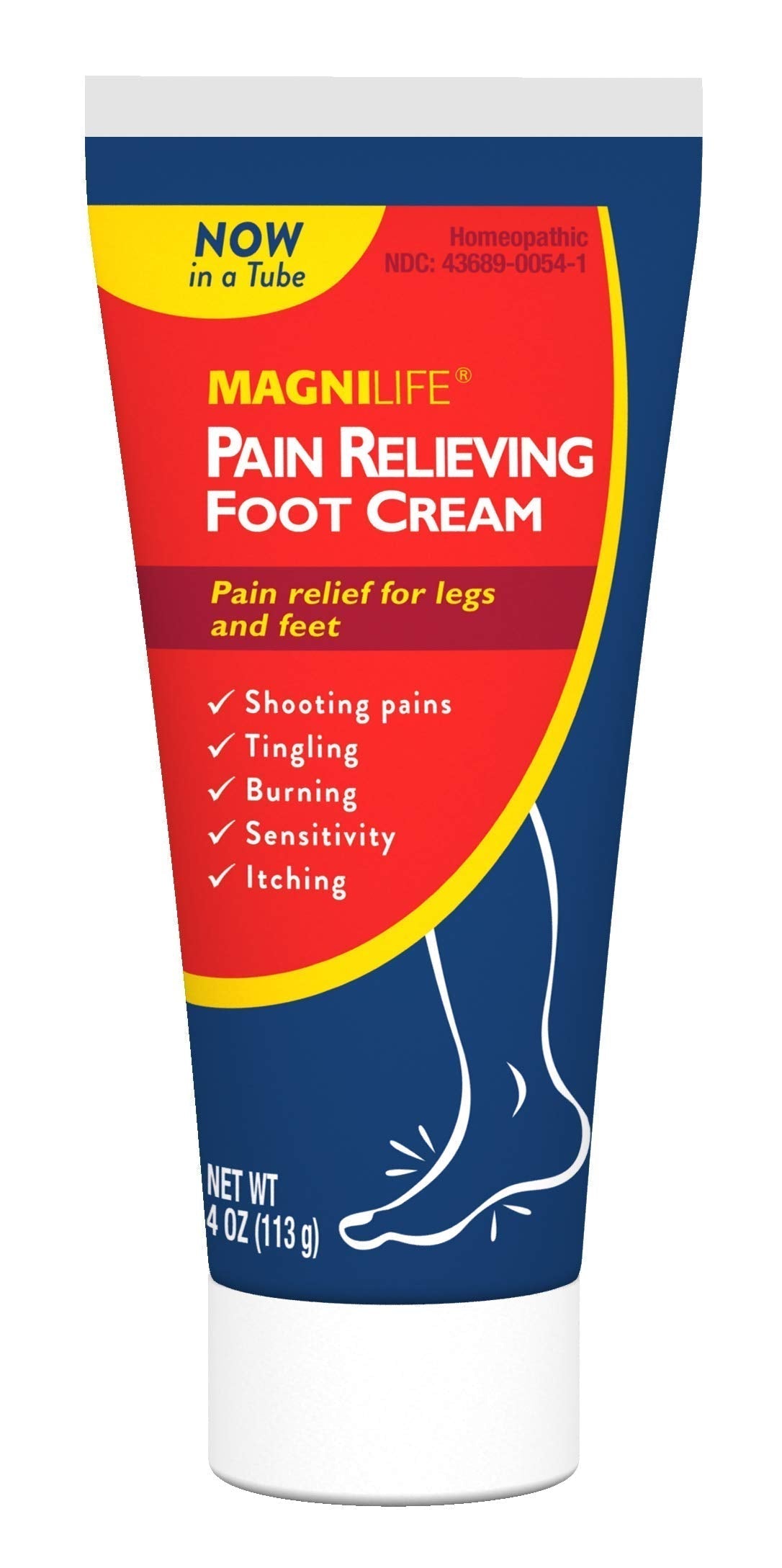 MagniLife Pain Relieving Foot Cream, 4 oz Tube, Soothing Relief for Soreness, Pain, Burning, Tingling, Itching or Sensitivity in Feet & Legs, Moisturizing & Hydrating Foot Cream, No Petroleum MagniLife buy supplements canada