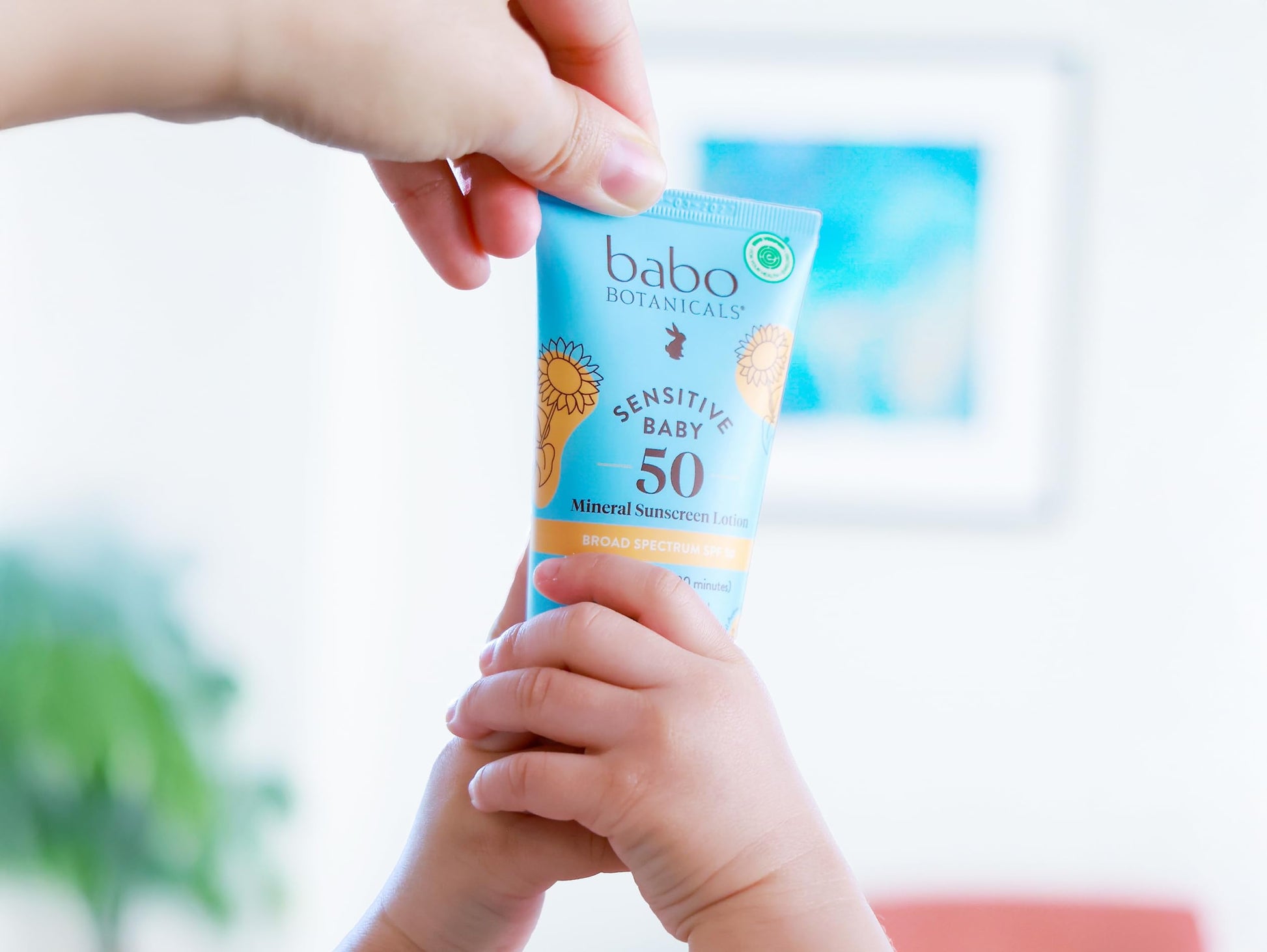 Babo Botanicals Sensitive Baby Mineral Sunscreen Lotion SPF50 - Natural Zinc Oxide - Face & Body - Fragrance-Free - Water-Resistant Babo Botanicals buy supplements canada