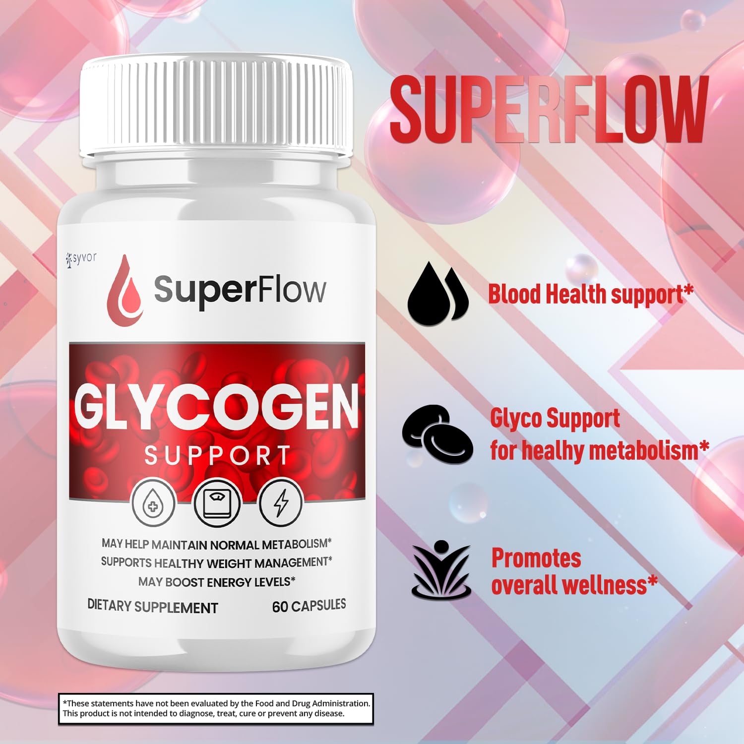 (2 Pack) Super Flow Glycogen Support, Official SuperFlow Advanced Formula Glyco Optimizer Capsules, All Natural Super Flow Pills, Daily Wellness Supplement to Support Healthy Balance (120 Capsules) Syvor buy supplements canada