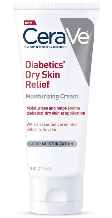 CeraVe Moisturizing Cream for Diabetics’ Dry Skin, Urea Cream with Bilberry for Face and Body, Fragrance Free CeraVe buy supplements canada
