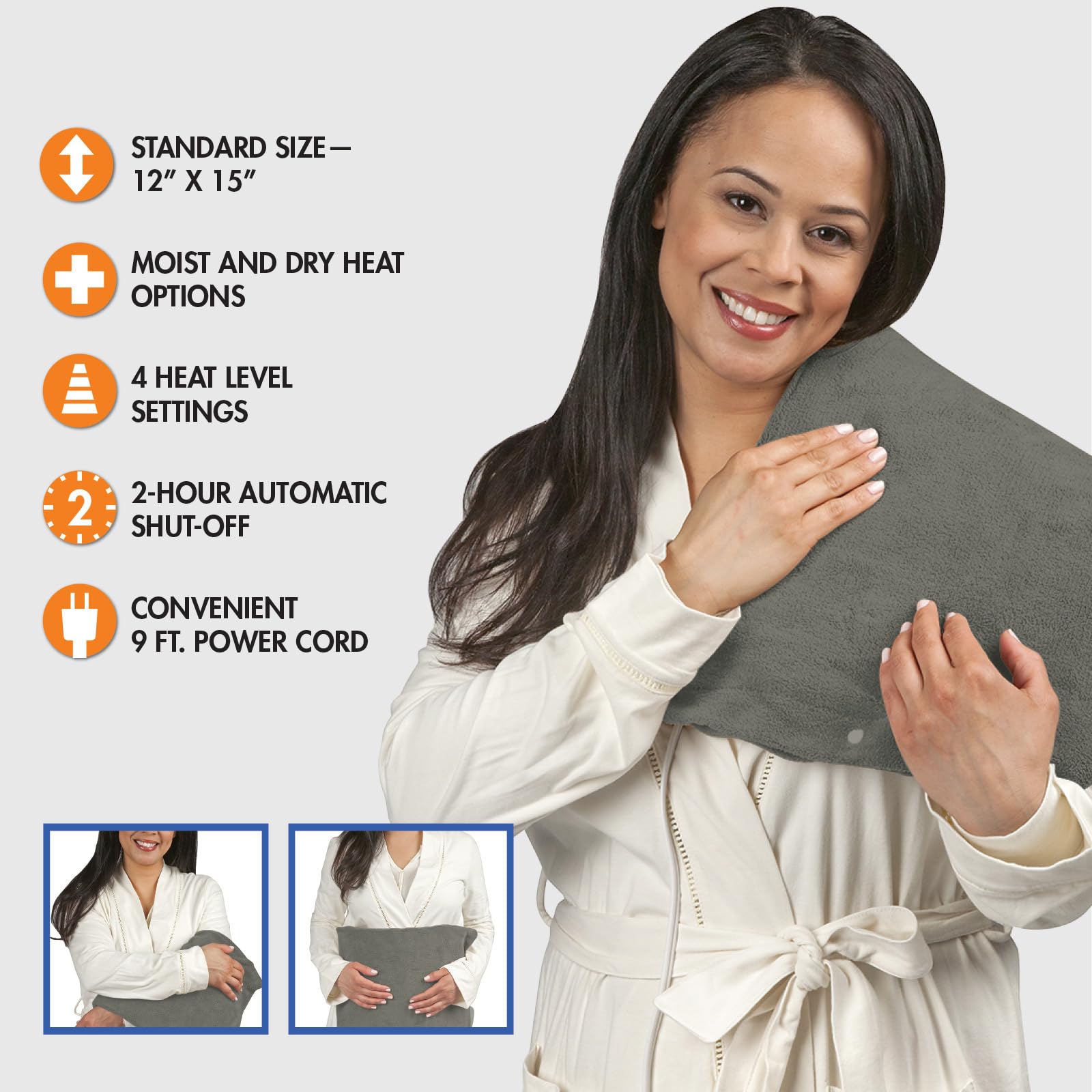 Pain Management Bundle 3-Piece | Personal Deep Tissue Massager | Muscle & Joint Pain Relief Gel | Deluxe Moist Dry Heating Pad | Therapeutic Care at Home | Whole Family Care Thera Care buy supplements canada