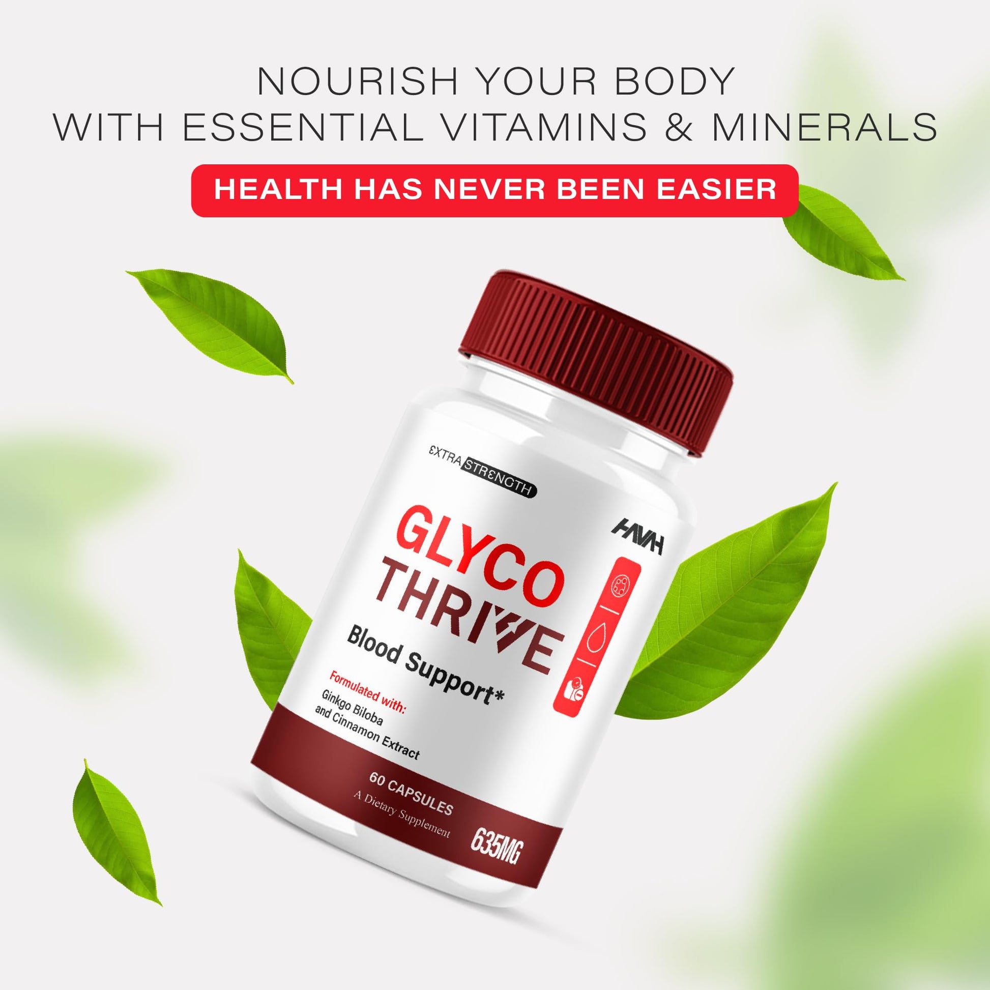 (2 Pack) Glyco Thrive Blood Support GlycoThrive Maximum Strength Capsules, Glyco Thrive Advanced Daily Multivitamin Health and Wellness Supplement, GlycoThrive Health Support Pills (120 Capsules) Havah buy supplements canada