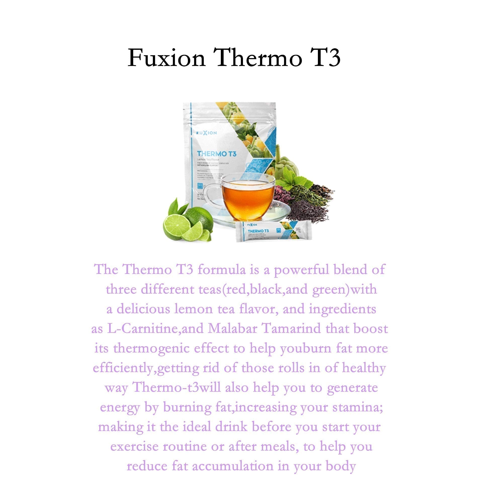 FuXion Thermo T3,Delicious Lemon Tea Flavor(Thermo TT3, 28 Sachets) CHNLML buy supplements canada