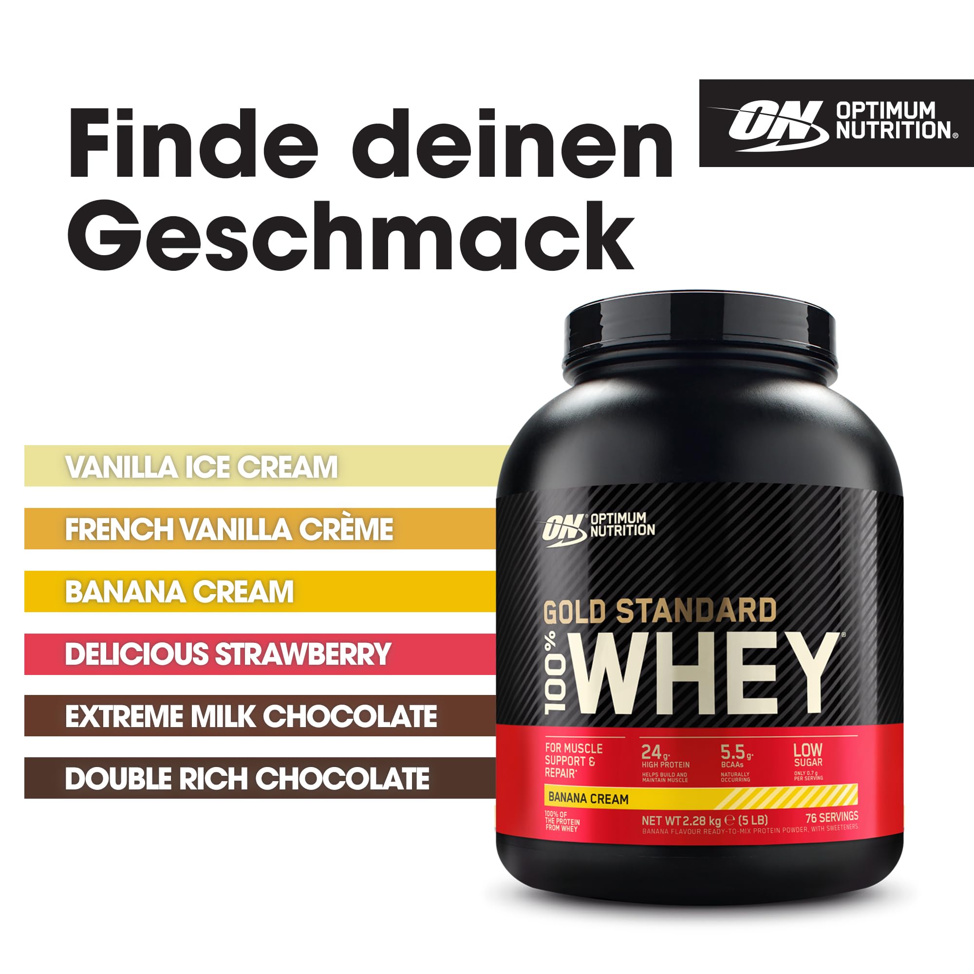Optimum Nutrition Gold Standard 100% Whey Protein Powder, Banana Cream, 5 Pound Optimum Nutrition buy supplements canada