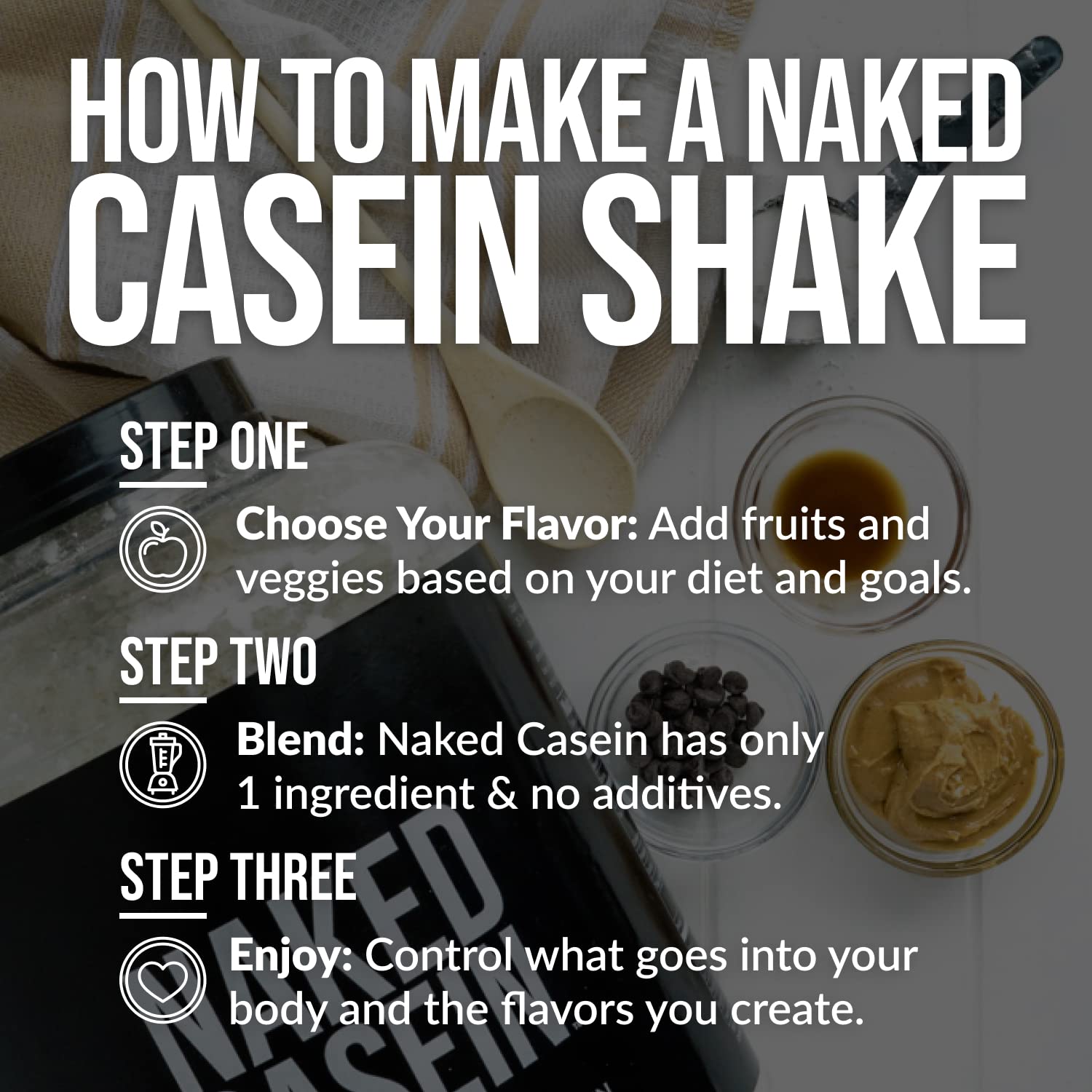 NAKED Casein - 1Lb Micellar Casein Protein - Bulk, Zero Carb, NSF Certified, GMO-Free, Gluten Free, Soy Free, Preservative Free - Stimulate Muscle Growth NAKED buy supplements canada