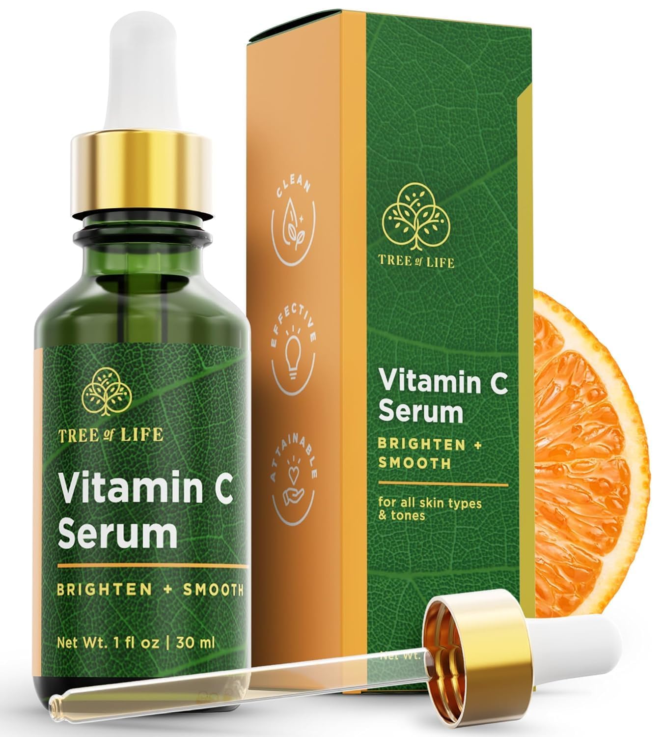 Tree of Life Beauty Vitamin C Skin Care Set, Skin Brightening Face Oil for Dark and Age Spots, Facial Serums Tree of Life buy supplements canada