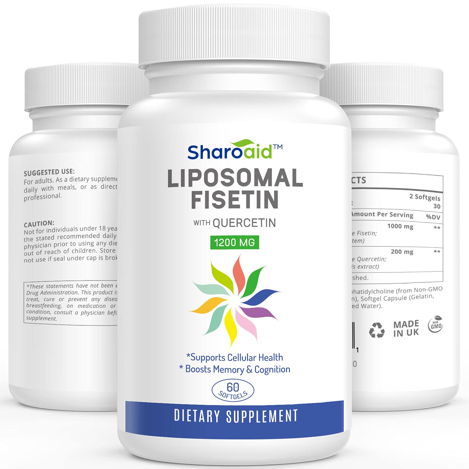 Sharoaid Liposomal Fisetin with Quercetin Supplements 1200 mg per Serving,High Absorpti Sharoaid buy supplements canada