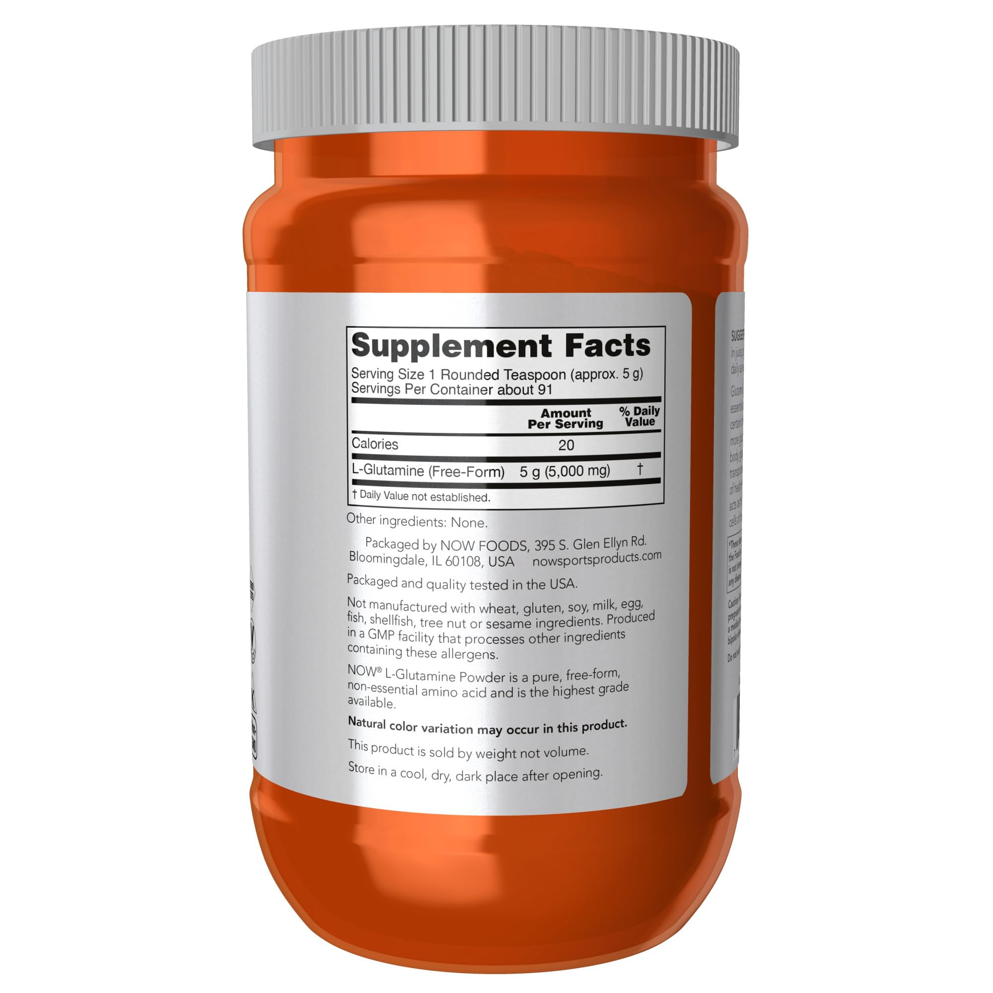 NOW Foods Sports Nutrition, L-Glutamine Pure Powder, Nitrogen Transporter*, Amino Acid, 1-Pound NOW Foods buy supplements canada