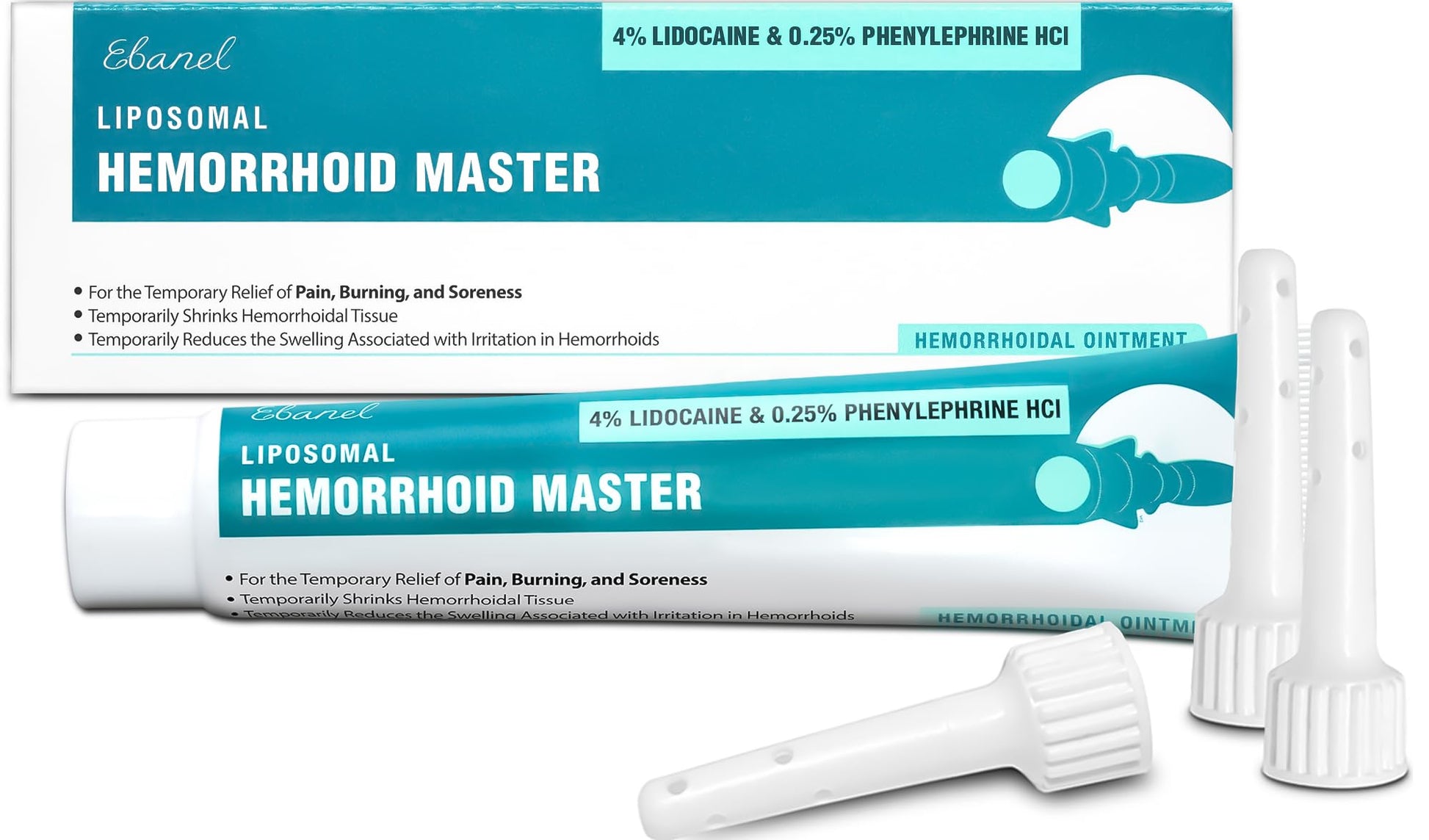 Ebanel 4% Lidocaine Hemorrhoid Treatment Ointment with Phenylephrine, Witch Hazel, Vitamin B6, Zinc Oxide, Frankincense, External and Internal Hemorrhoids Treatment Burn Itch Pain Relief Anal Cream Ebanel buy supplements canada