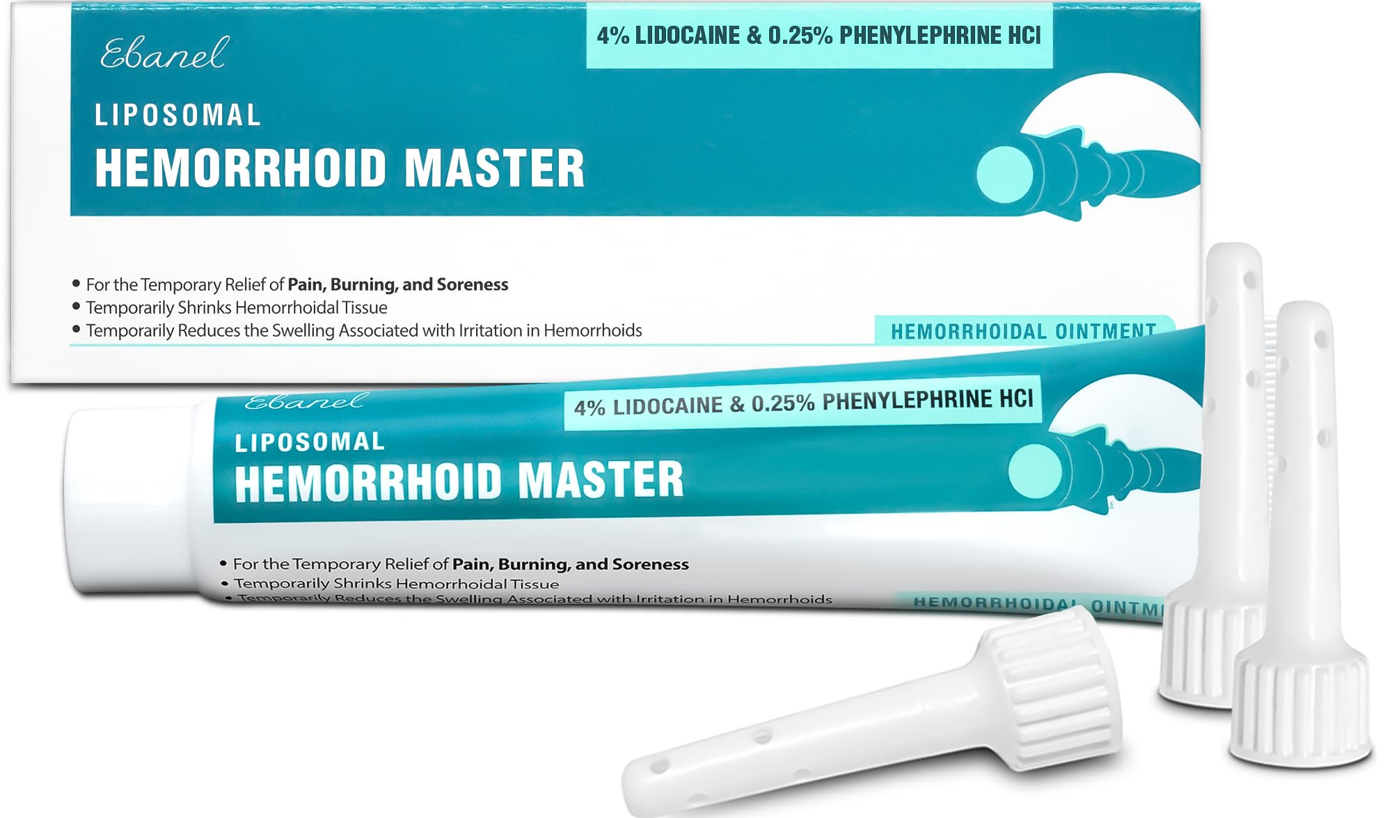 Ebanel 4% Lidocaine Hemorrhoid Treatment Ointment with Phenylephrine, Witch Hazel, Vitamin B6, Zinc Oxide, Frankincense, External and Internal Hemorrhoids Treatment Burn Itch Pain Relief Anal Cream Ebanel buy supplements canada