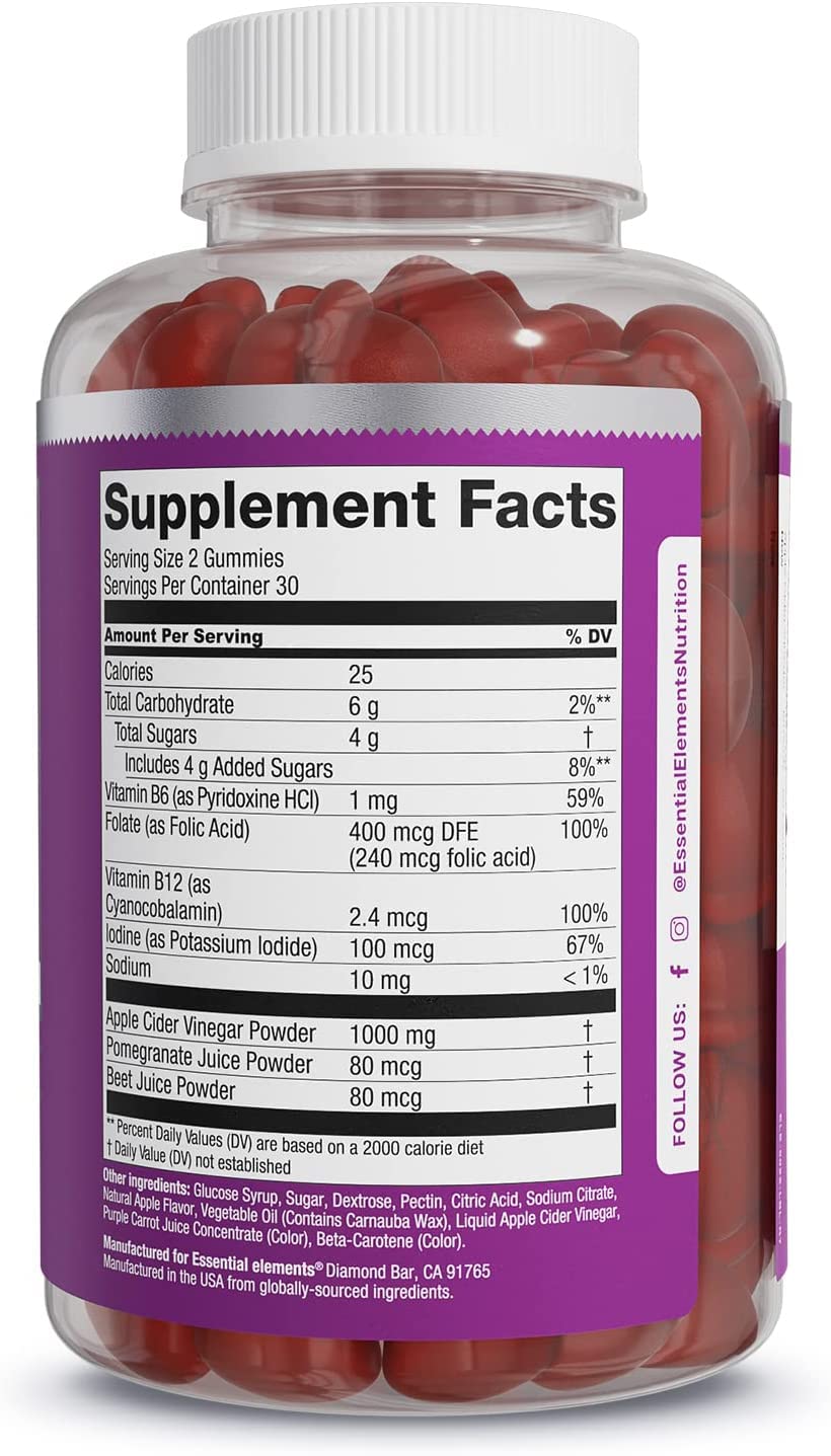 Essential Elements Apple Cider Vinegar Gummies from The Mother - Naturally-Sourced Essential Elements buy supplements canada