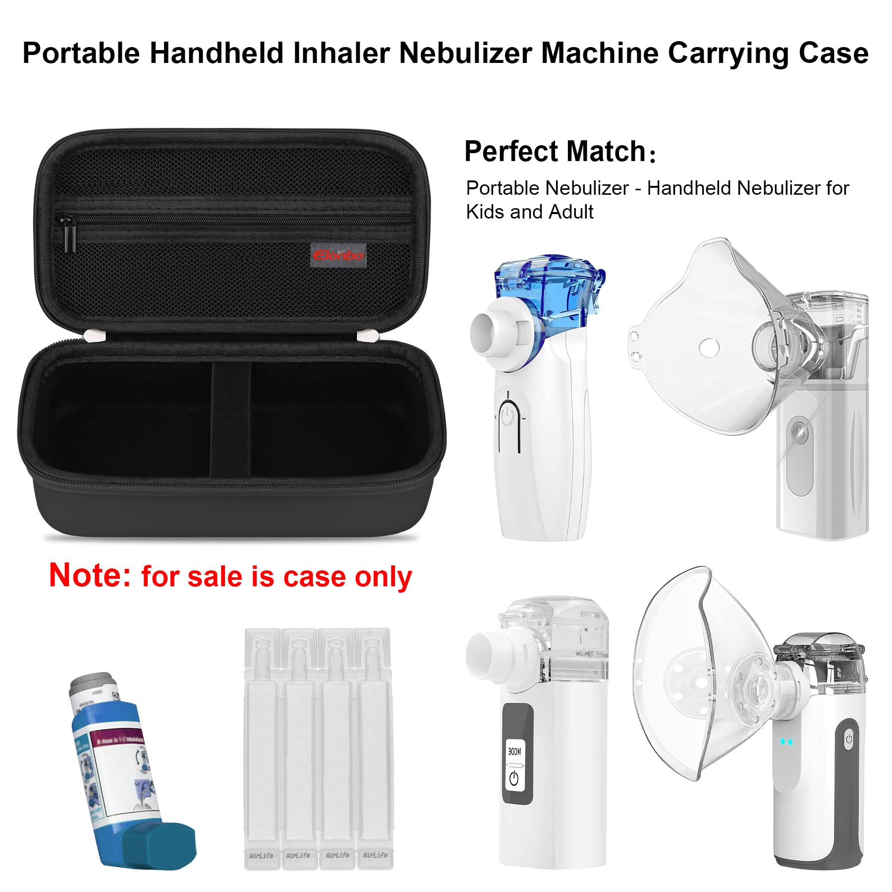 Elonbo Carrying Case for Portable Handheld Inhaler Nebulizer Machine for Adults and Kids Elonbo buy supplements canada