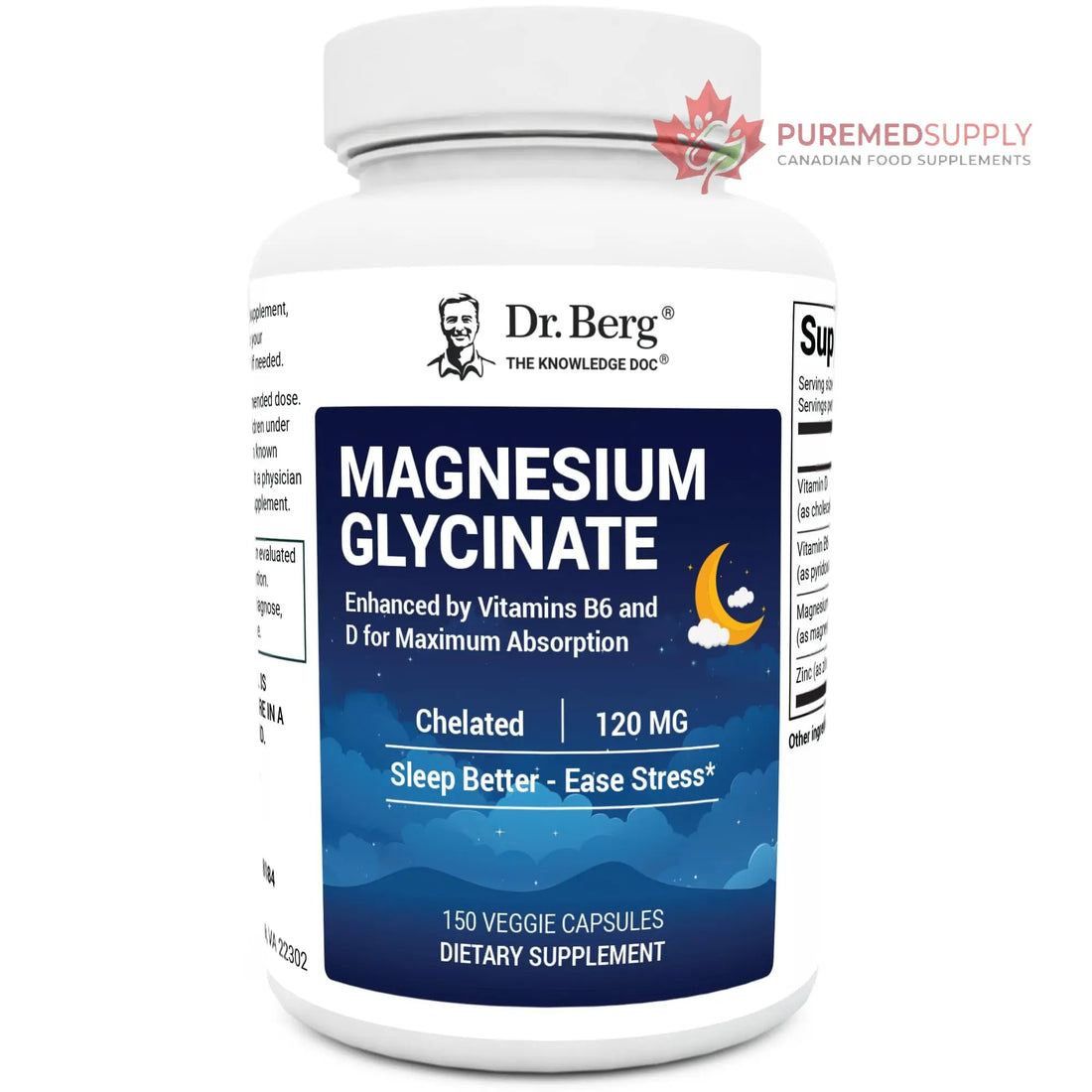 Dr. Berg Magnesium Glycinate 150ct – 4-in-1 Chelated for Muscle, Nerve, Sleep & Stress Support*– w/ D3, B6 & Zinc – 4X Lab-Tested – No Fillers – Formulated in USA, GMP-Certified Dr. Berg Nutritionals buy supplements canada