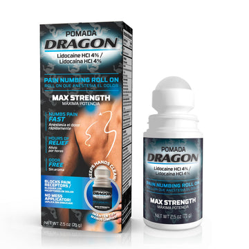 Dragon Lidocaine Roll On Maximum Strength, Numbing Cream for Pain Relief, Foot, Heel, Muscle, Nerve, Lidocaine Pain Relief, No Mess, Roll On Lidocaine for Joints, 2.5 oz DRAGON buy supplements canada
