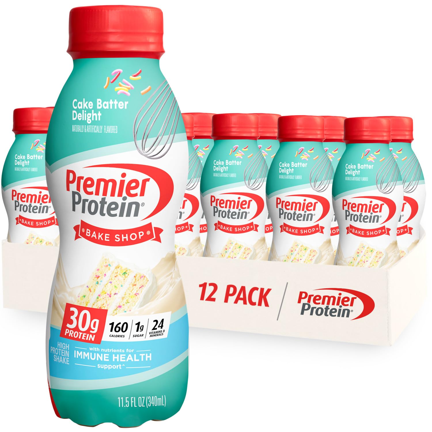 Premier Protein Shake, Cake Batter, 30g Protein, 1g Sugar, 24 Vitamins & Minerals Premier Protein buy supplements canada