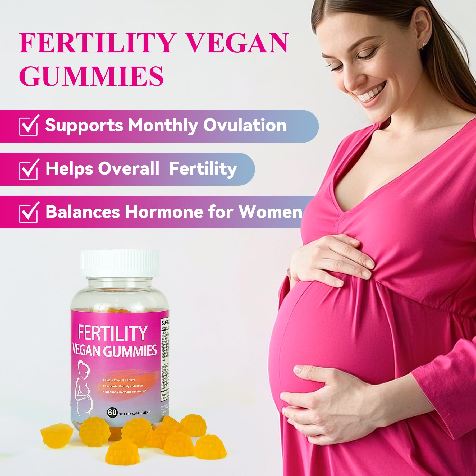 Fertility Gummies for Women to Get Pregnant Fast, Folic Acid Conception Gummies to Boost Fertility for Her, 60 Count Fertility Vitamin Gummy Support Hormone Balance, Ovulation & Period Cycle Aromlife buy supplements canada