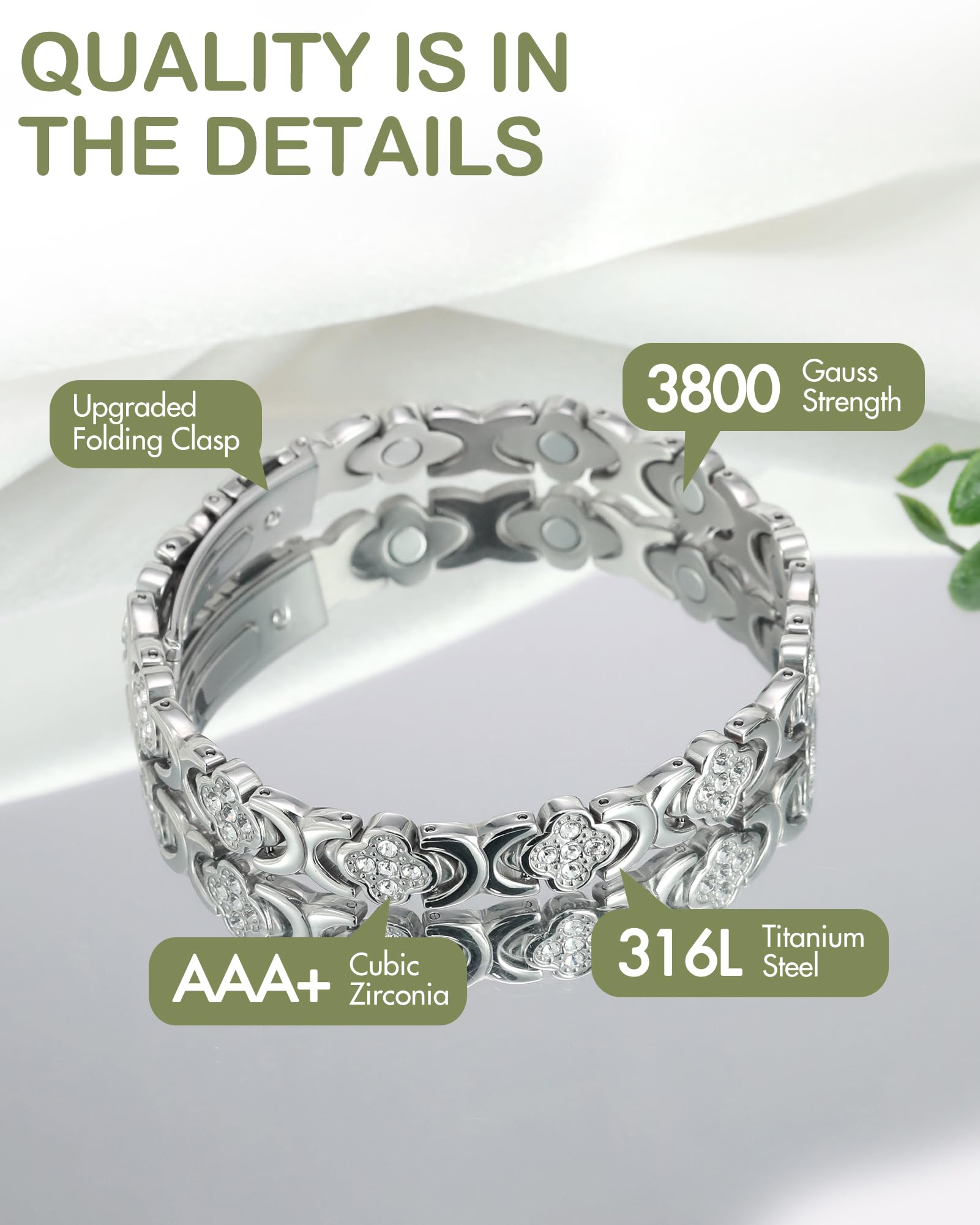Feraco Ultra Strength Magnetic Bracelets for Women with Neodymium Therapy Magnets Feraco buy supplements canada