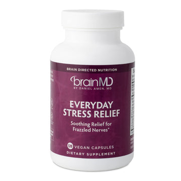 BRAINMD Dr Amen Everyday Stress Relief - 120 Capsules - Promotes Relaxation & Focus - Non-Drowsy - Gluten Free - 30 Servings BRAINMD buy supplements canada