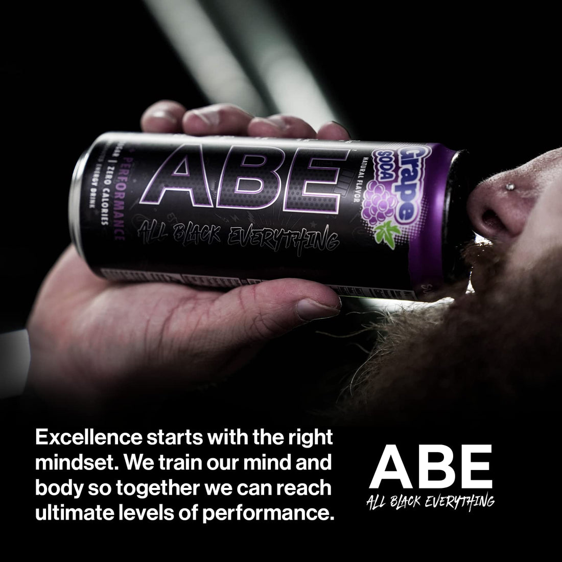 ABE Energy + Performance Sugar Free Energy Drink - All Black Everything Drink ABE all black everything buy supplements canada