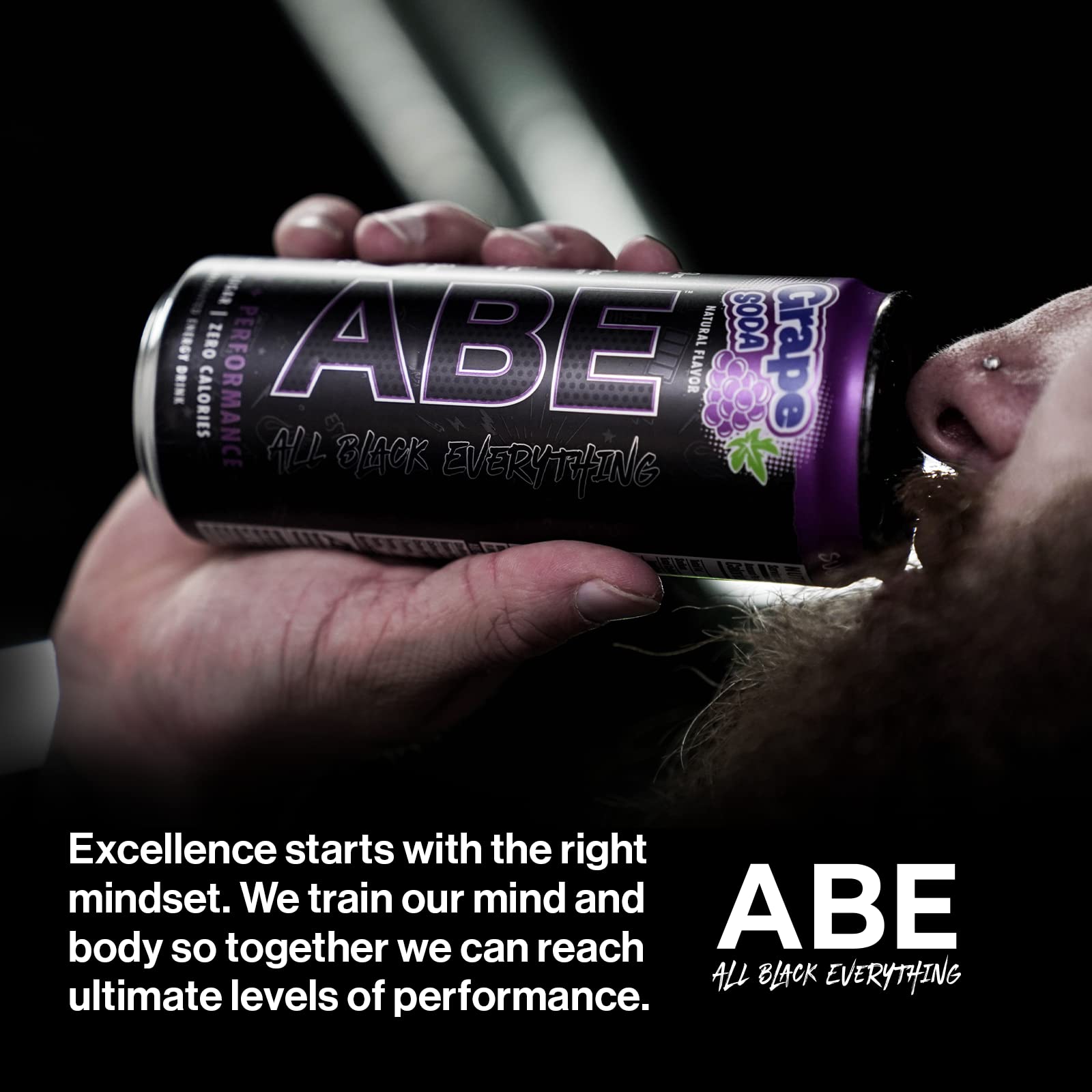 ABE Energy + Performance Sugar Free Energy Drink - All Black Everything Drink ABE all black everything buy supplements canada