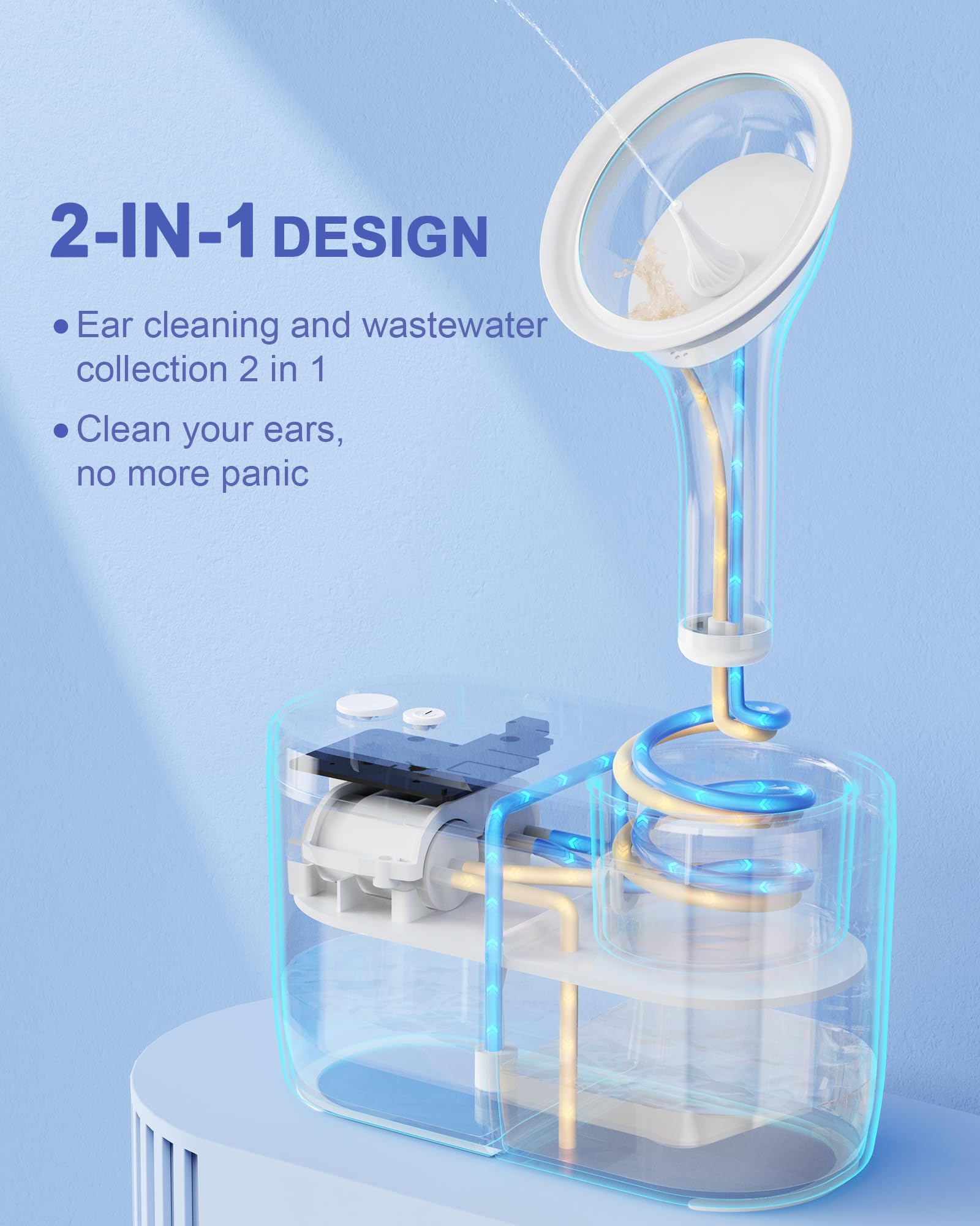 Water Powered Ear Cleaner, Ear Wax Removal Kit with Sewage System KAUGIC buy supplements canada