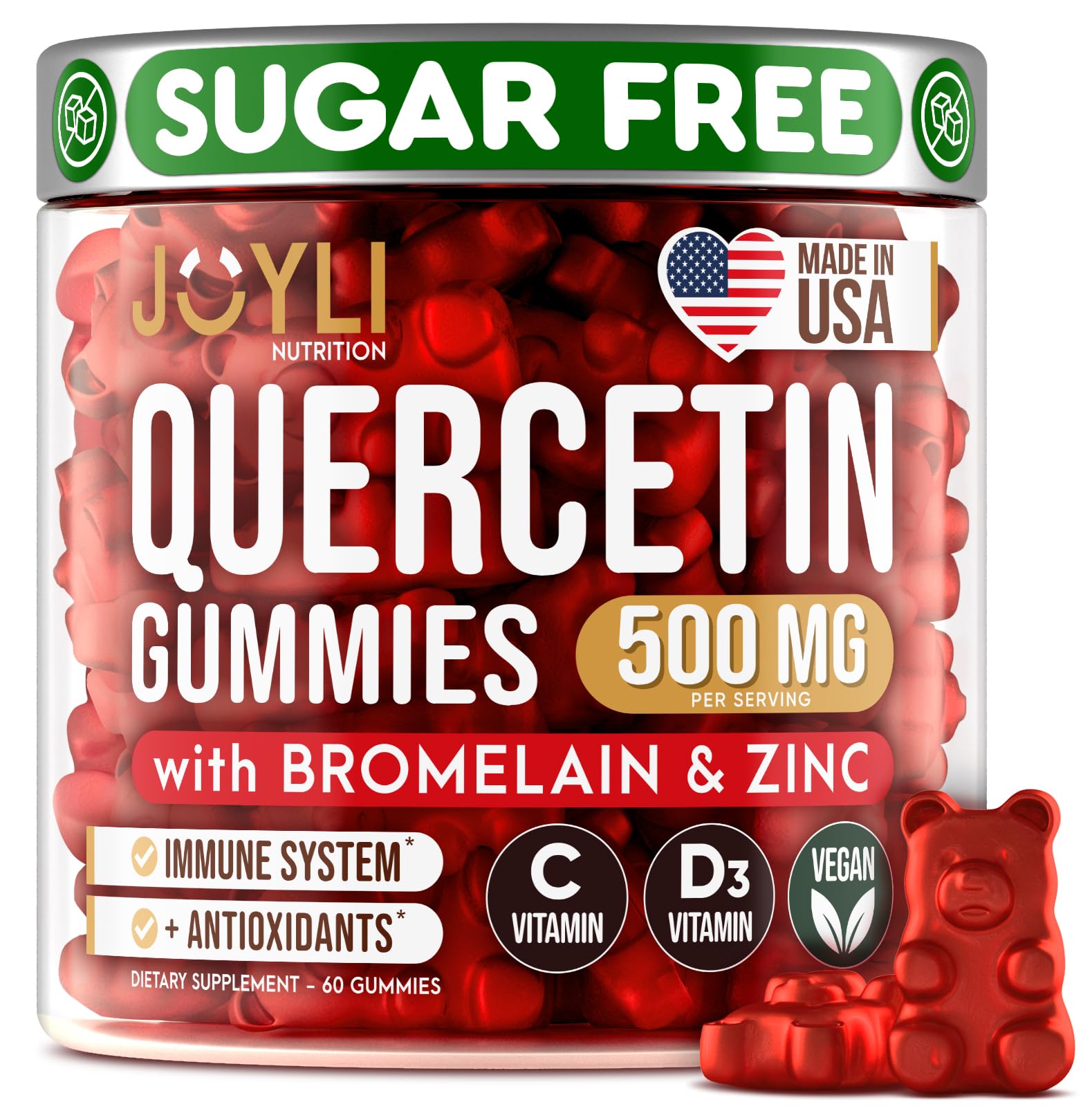 JOYLI Quercetin Gummies - Pure Quercetin with Bromelain Zinc Vitamin C & Vitamin D3 JOYLI Nutrition buy supplements canada